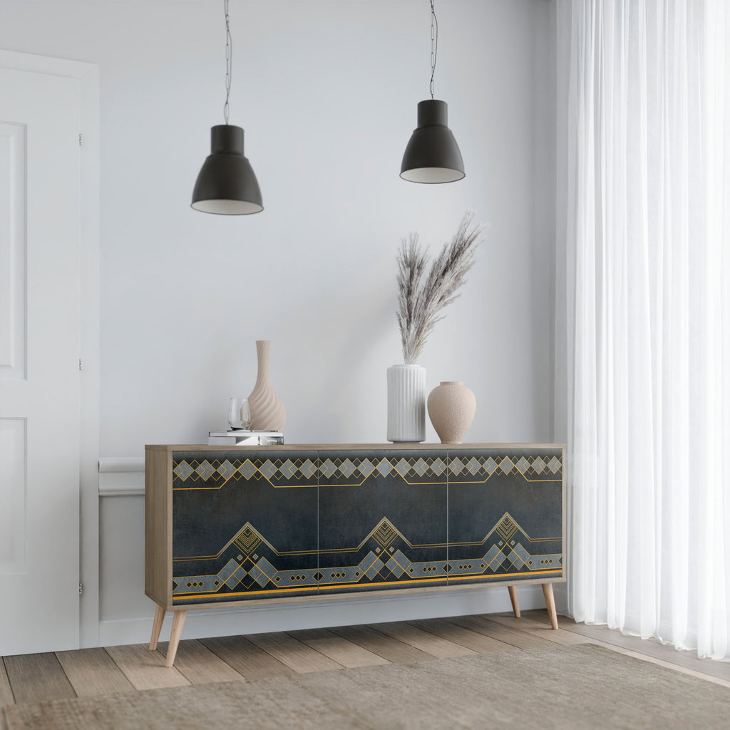 ROYAL ORDINARINESS 3-Door Sideboard in Oak Effect