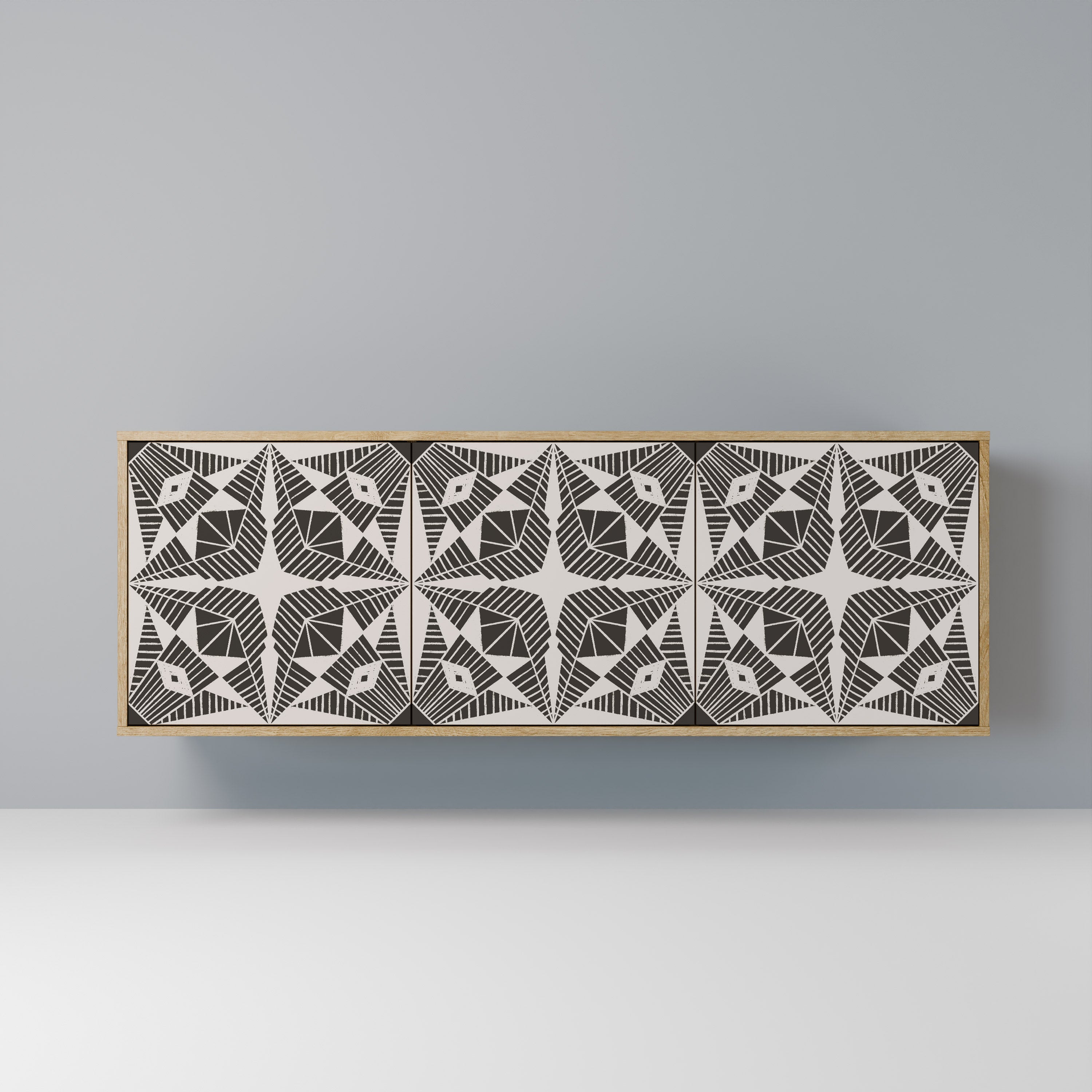 Buffet 3 portes MONOCHROME NEXUS effet chêne