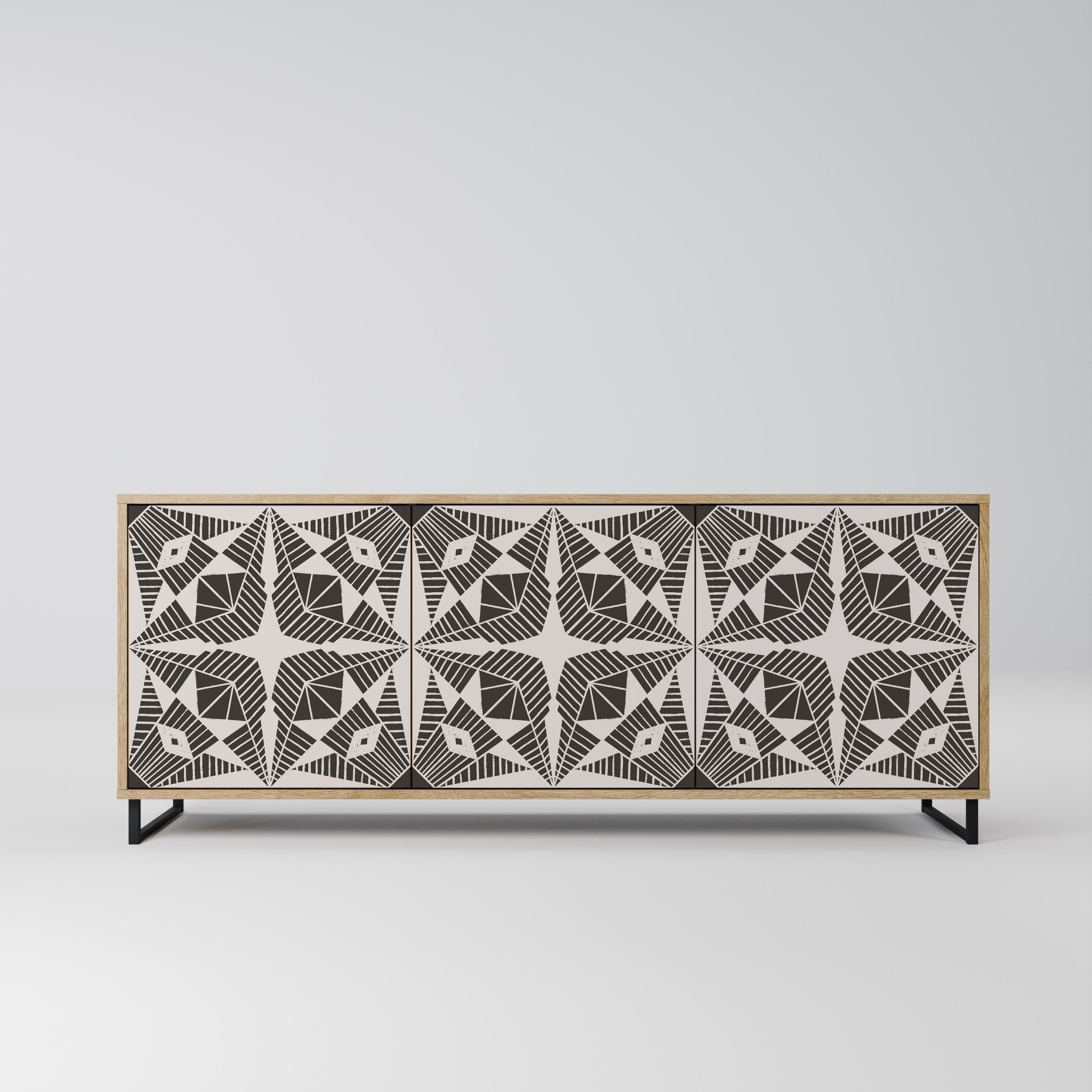 Buffet 3 portes MONOCHROME NEXUS effet chêne