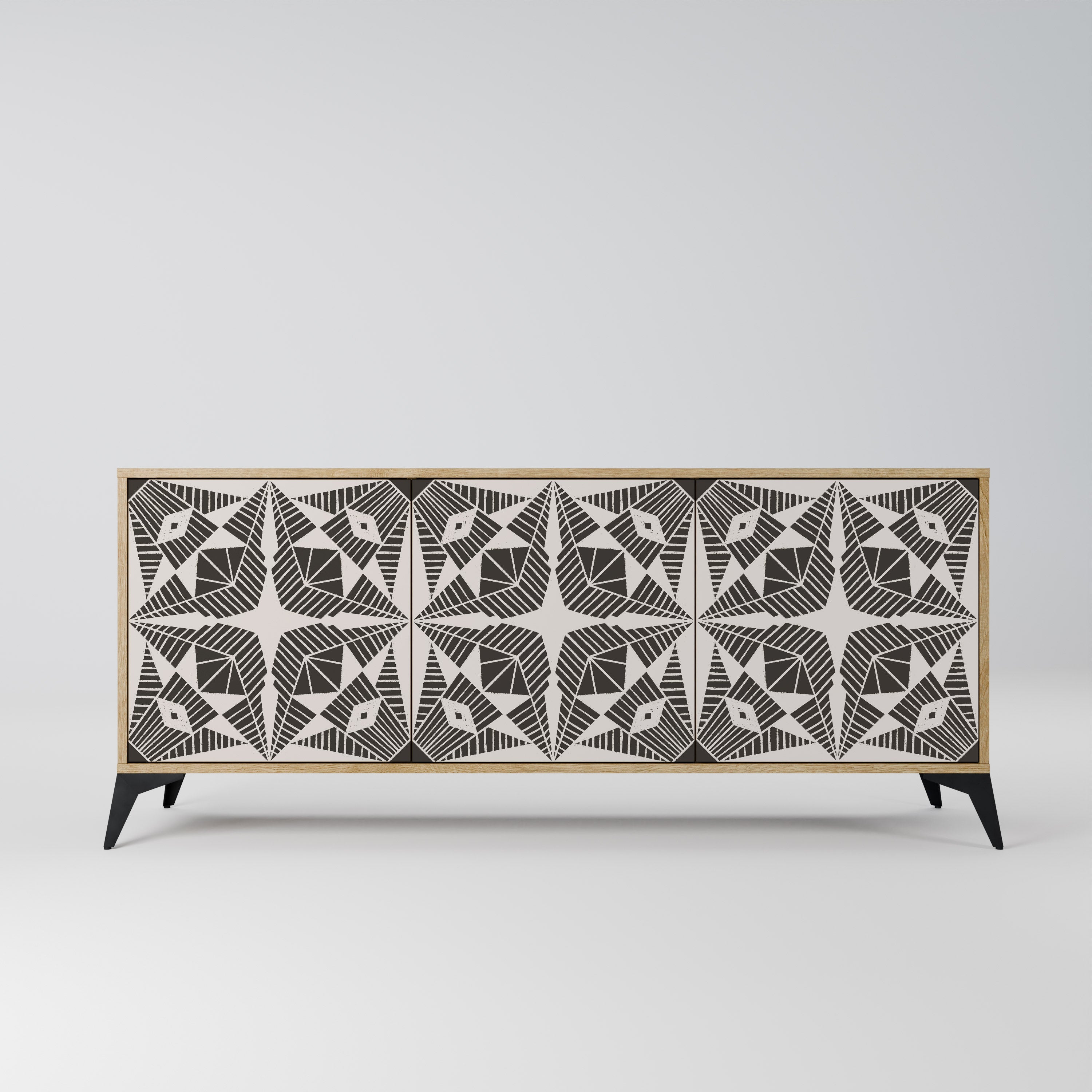 Buffet 3 portes MONOCHROME NEXUS effet chêne