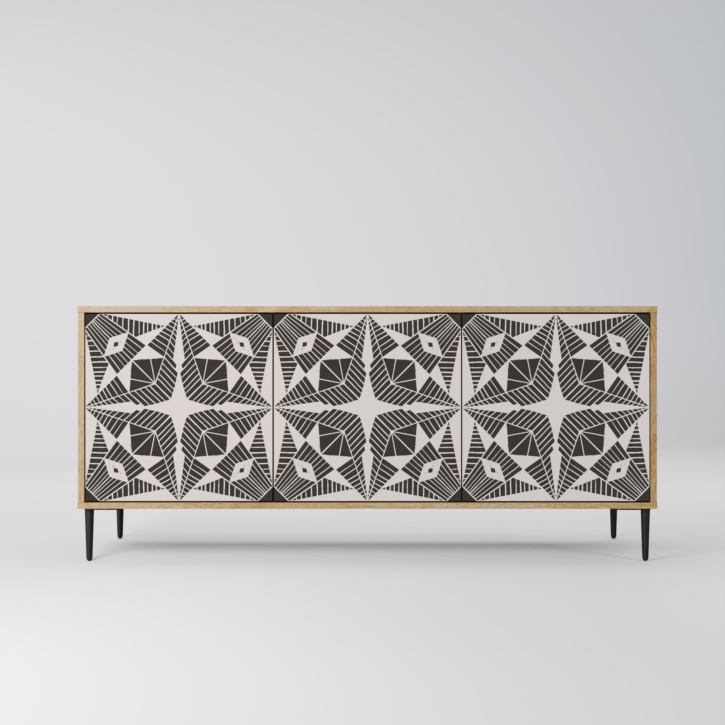 Buffet 3 portes MONOCHROME NEXUS effet chêne