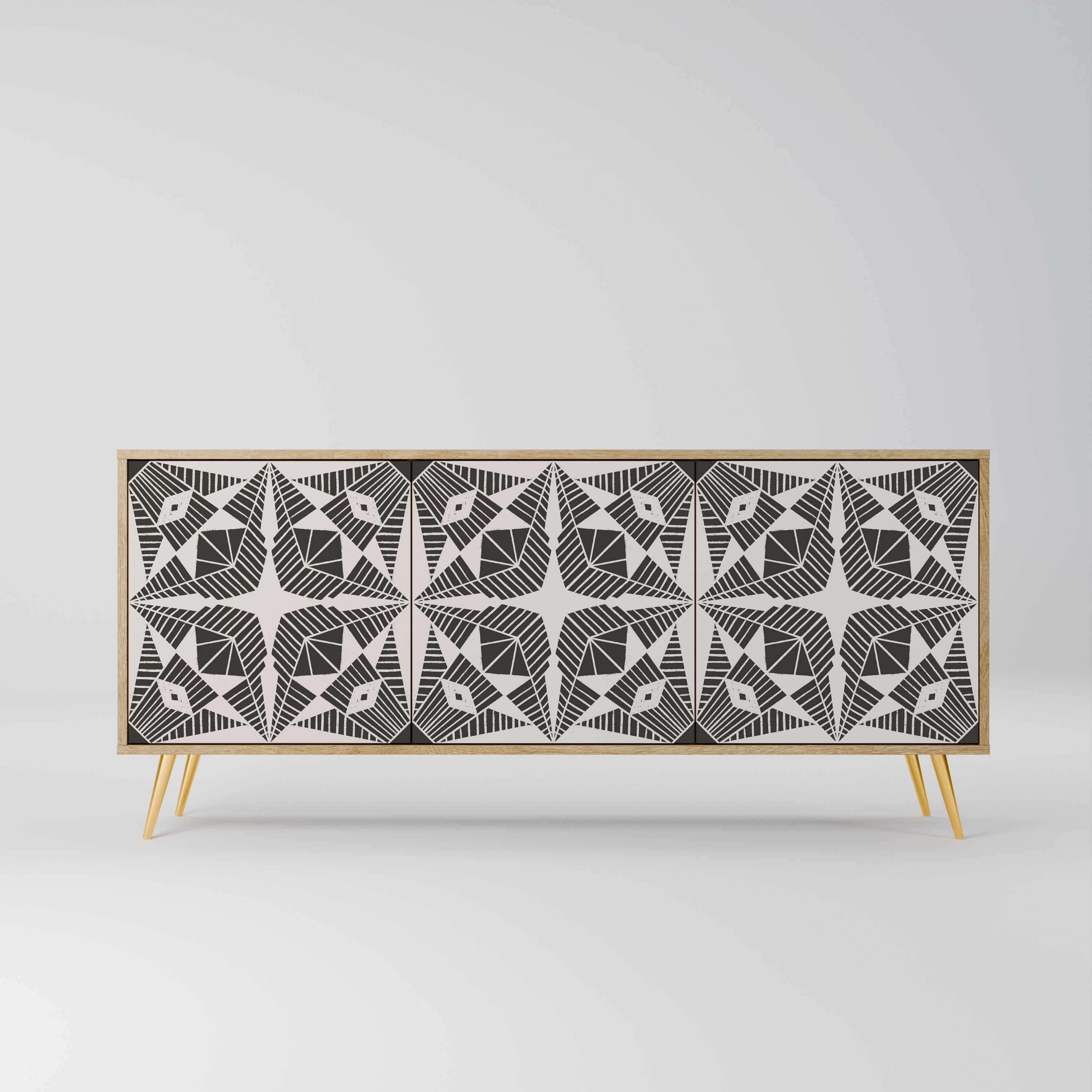 Buffet 3 portes MONOCHROME NEXUS effet chêne