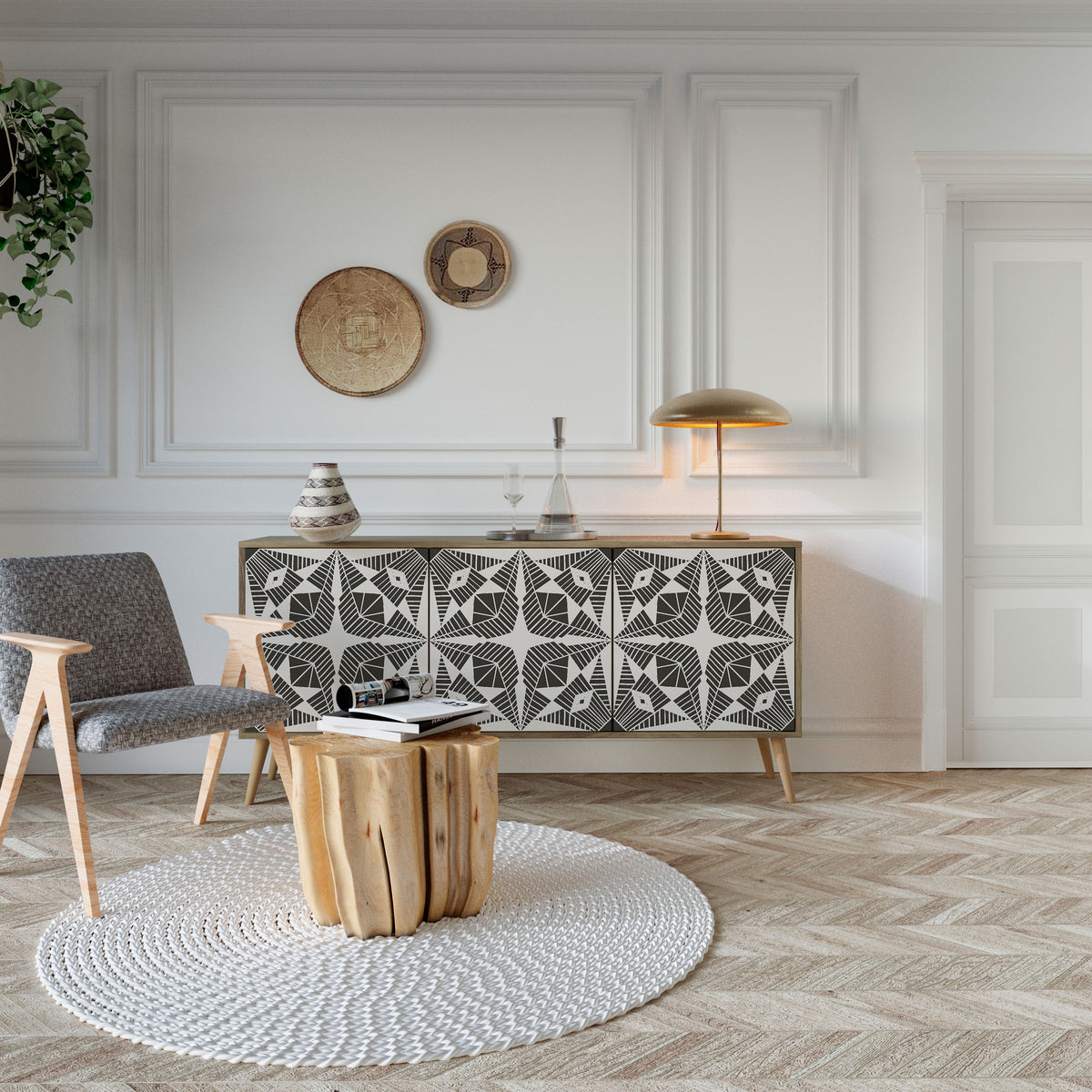 MONOCHROME NEXUS 3-Door Sideboard
