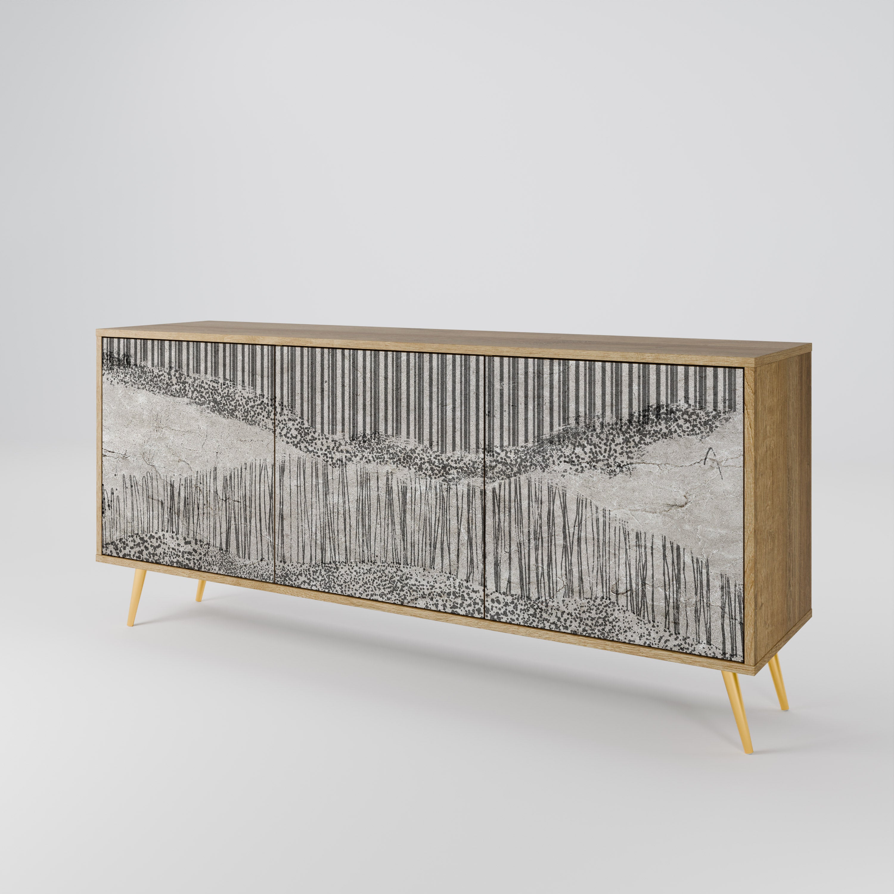 GRAIN LINES 3-Door Sideboard