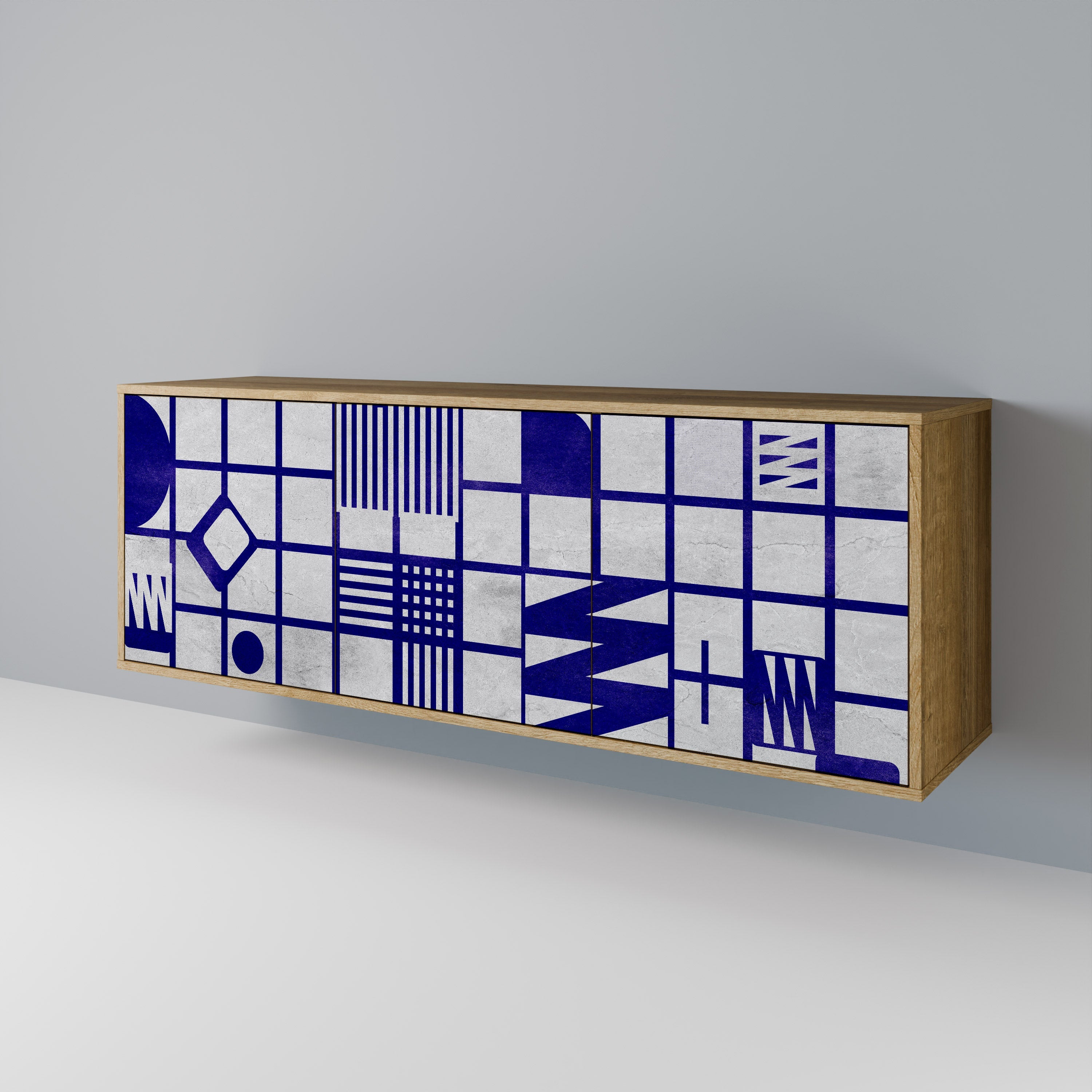 Buffet 3 portes effet chêne THE RIGHT PLACES