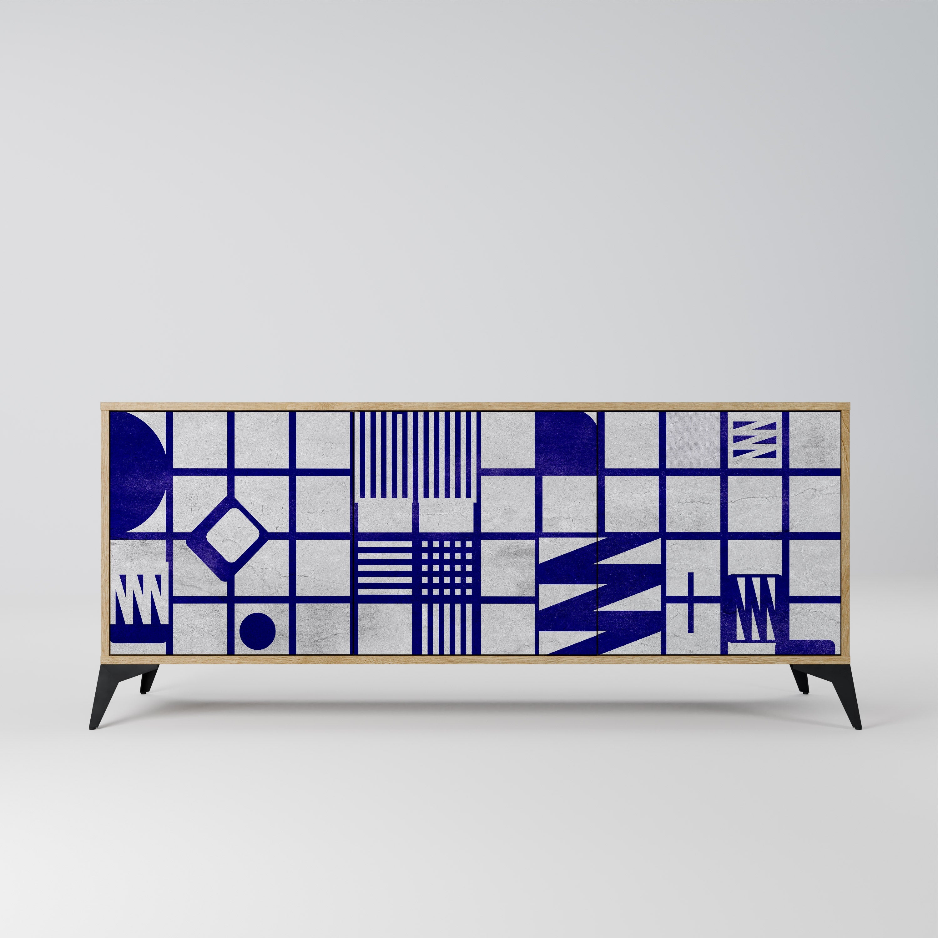 Buffet 3 portes effet chêne THE RIGHT PLACES