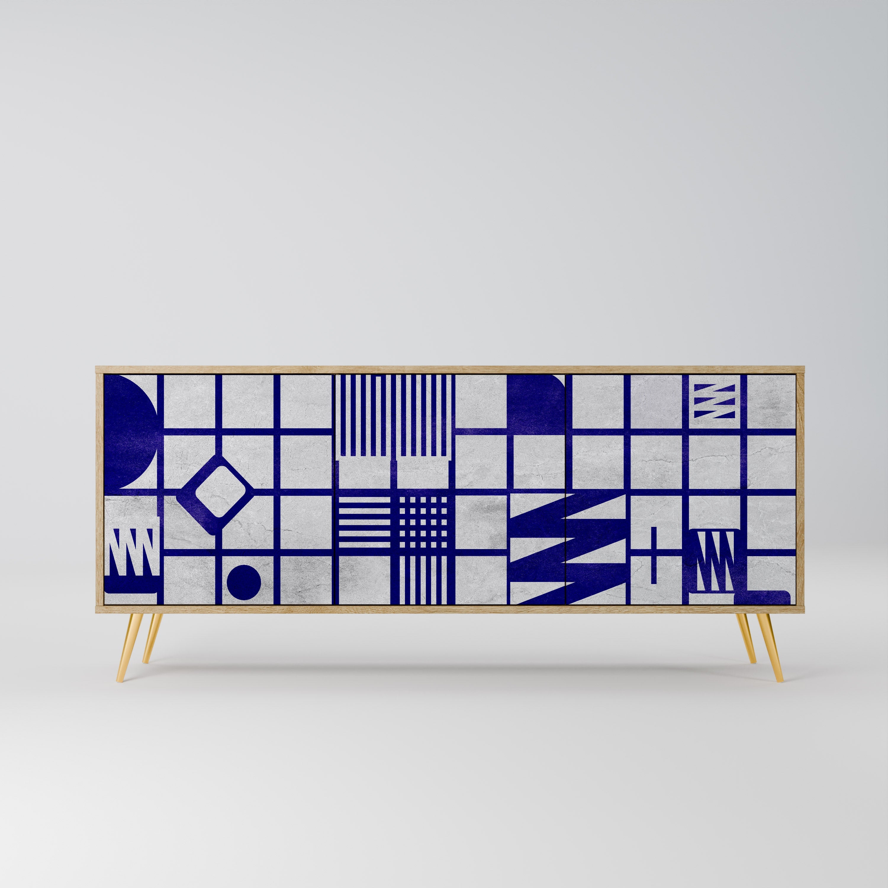 Buffet 3 portes effet chêne THE RIGHT PLACES