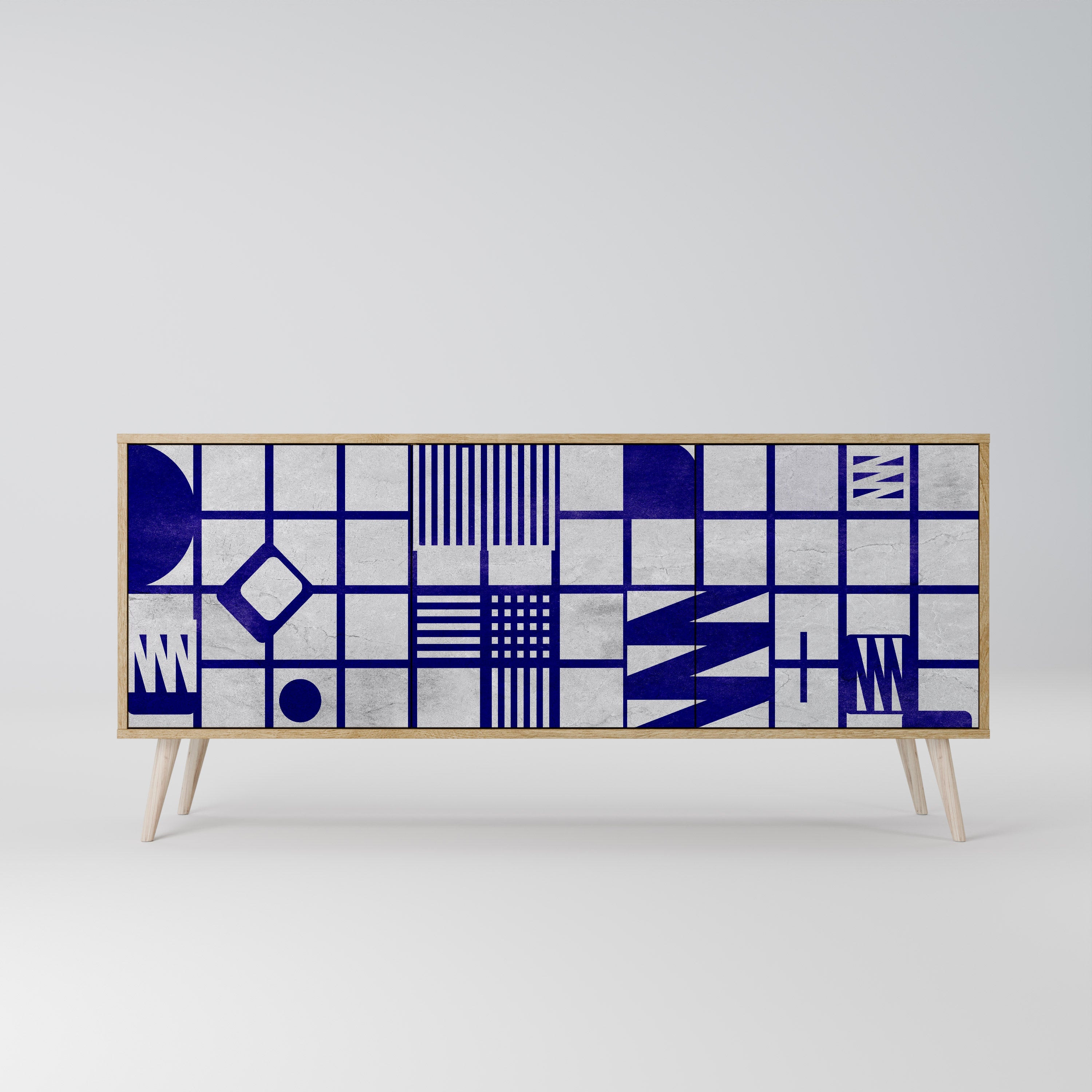 Buffet 3 portes effet chêne THE RIGHT PLACES