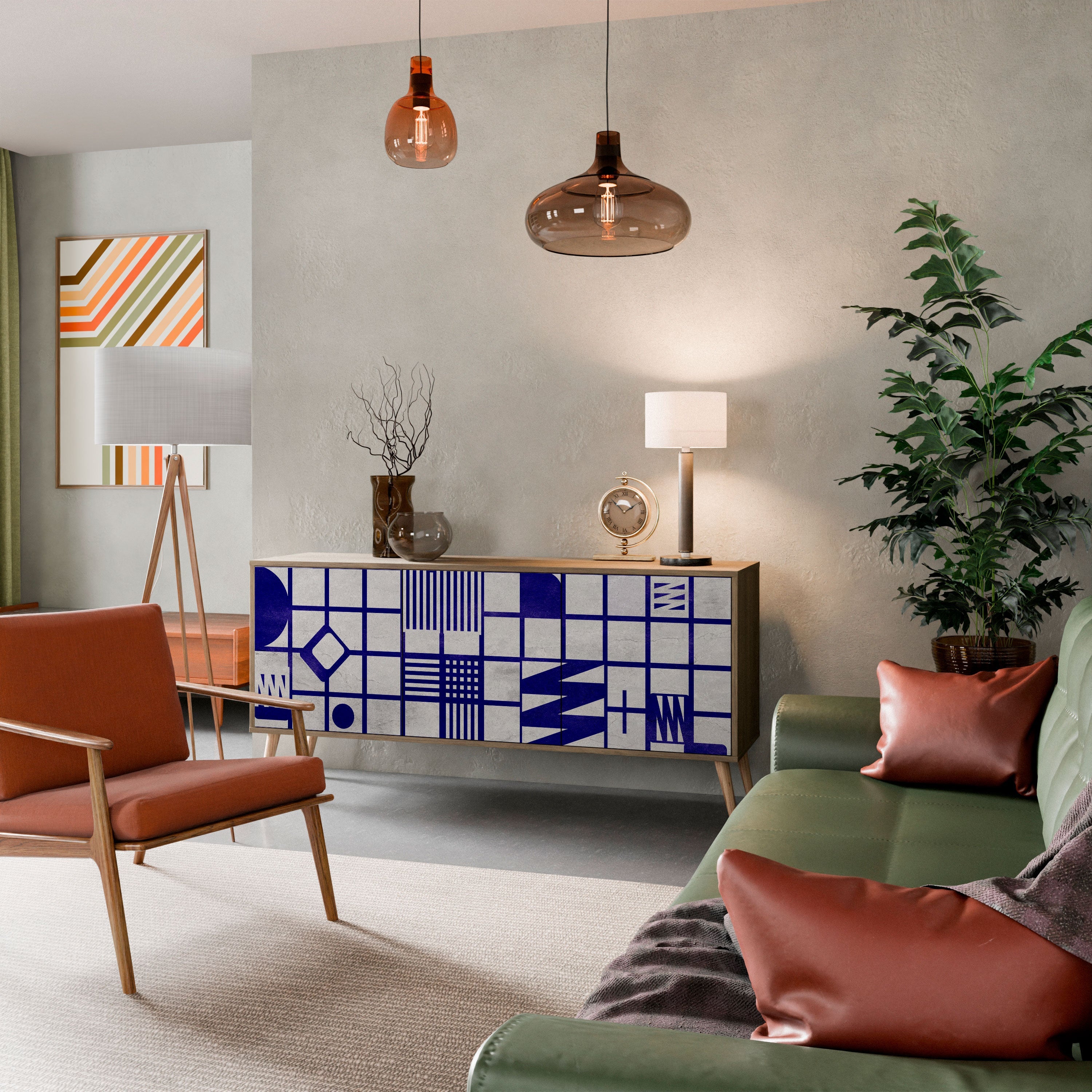 Buffet 3 portes effet chêne THE RIGHT PLACES