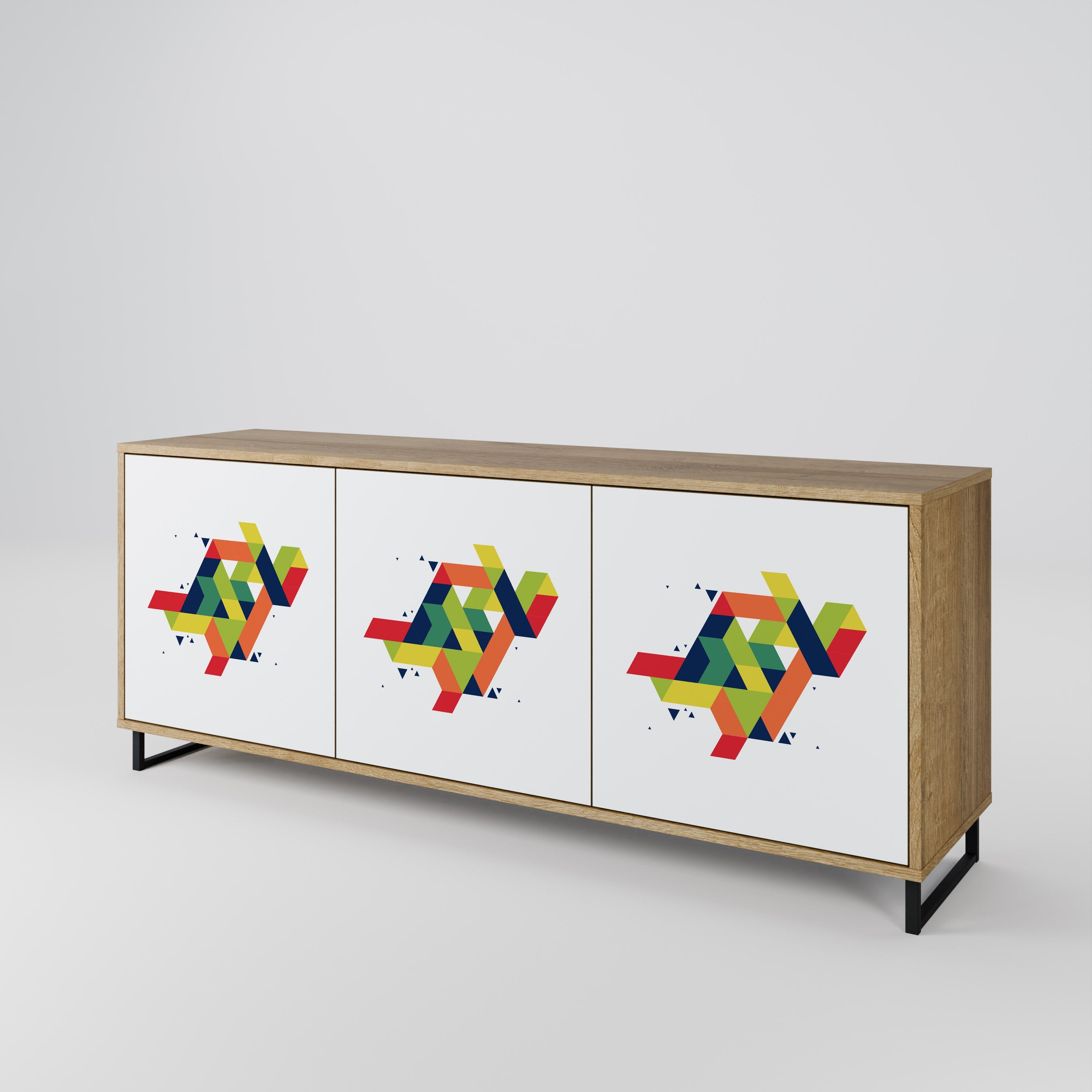 Buffet 3 portes FUTURE SIGN effet chêne