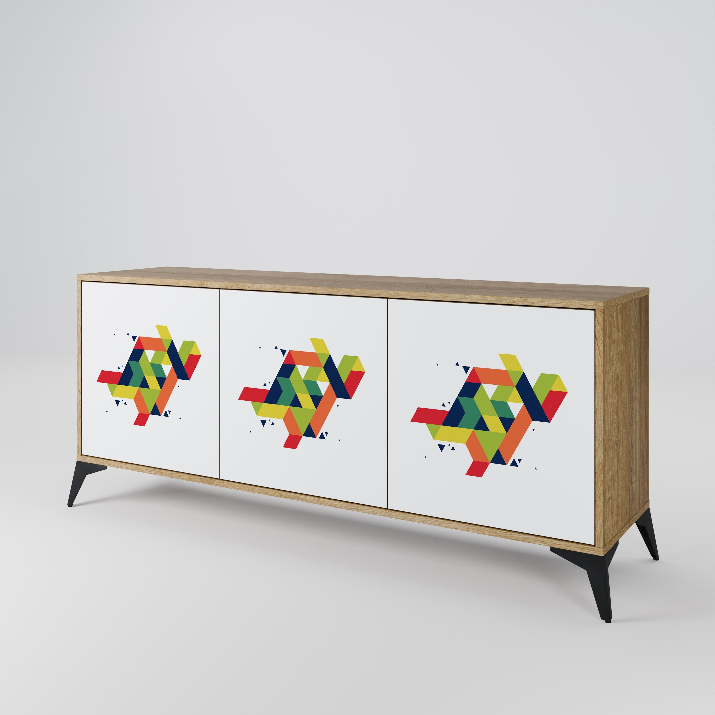 Buffet 3 portes FUTURE SIGN effet chêne