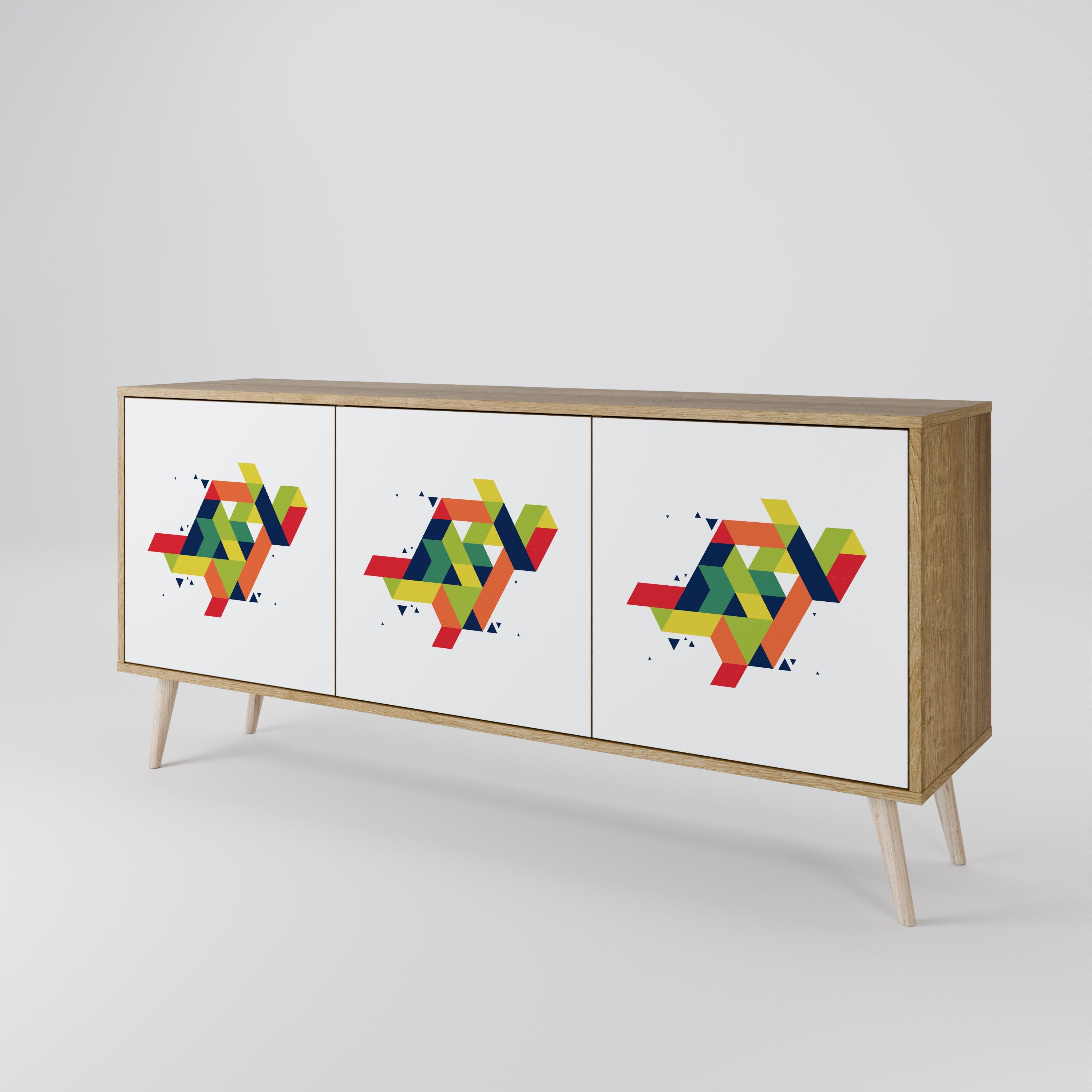 Buffet 3 portes FUTURE SIGN effet chêne