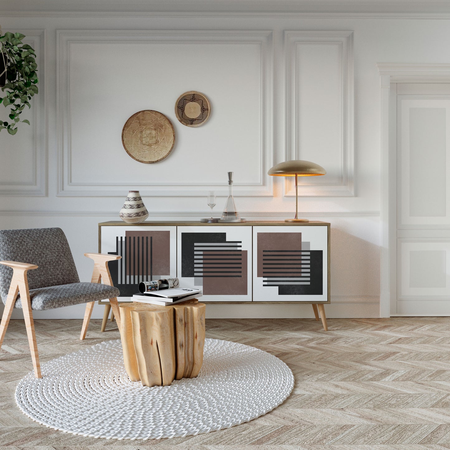 SHADOW SYNCHRONY 3-Door Sideboard