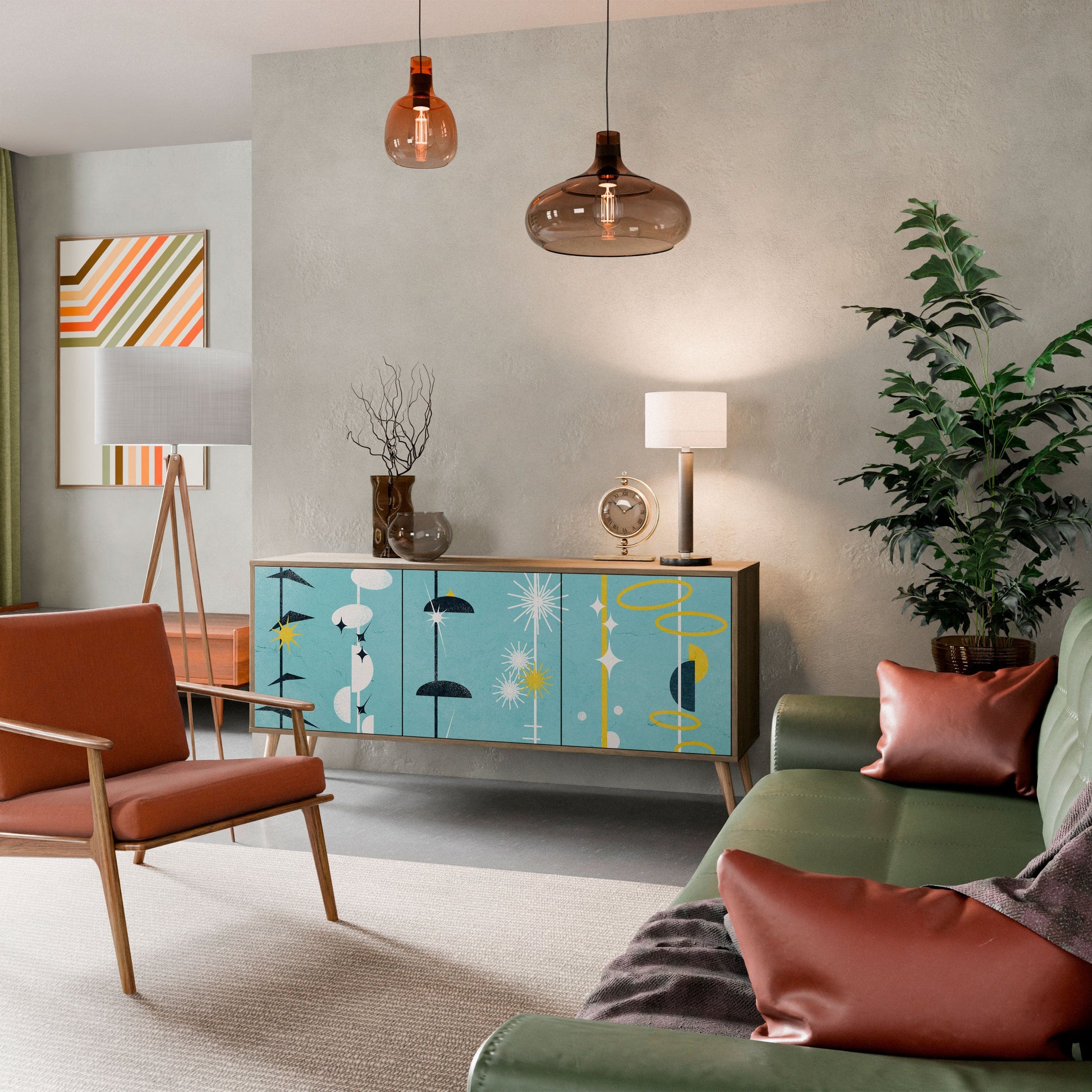 Buffet 3 portes effet chêne PATHS TO HAPPINESS
