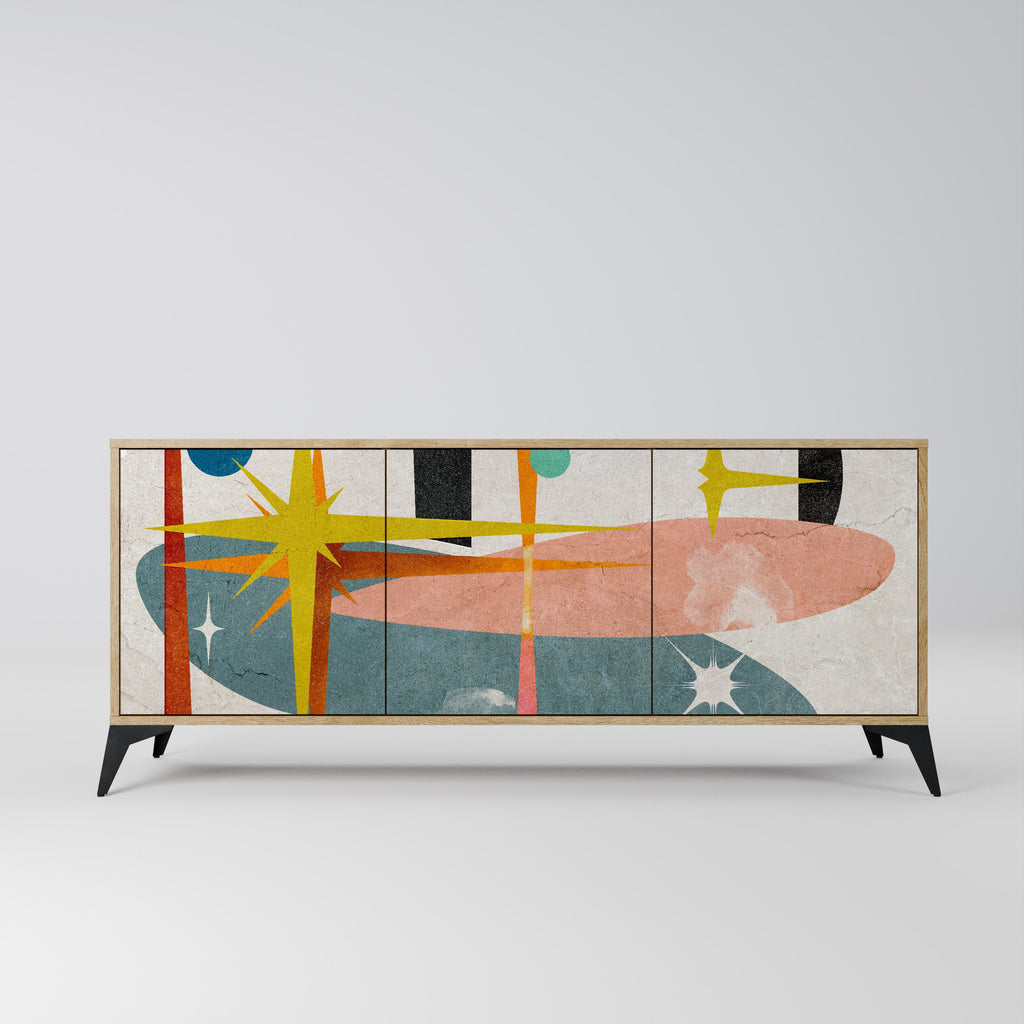 INTERSTELLAR VIBES 3-Door Sideboard in Oak Effect