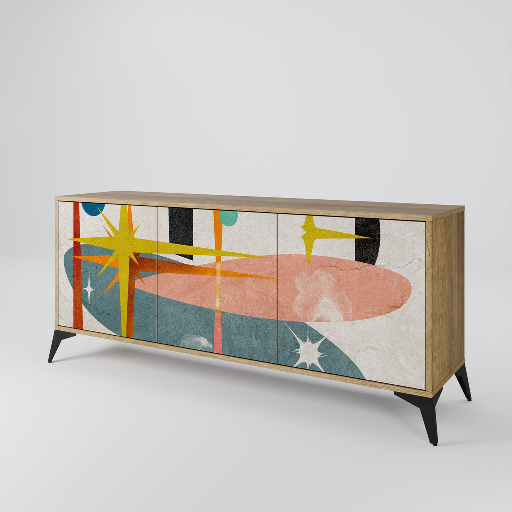 INTERSTELLAR VIBES 3-Door Sideboard in Oak Effect