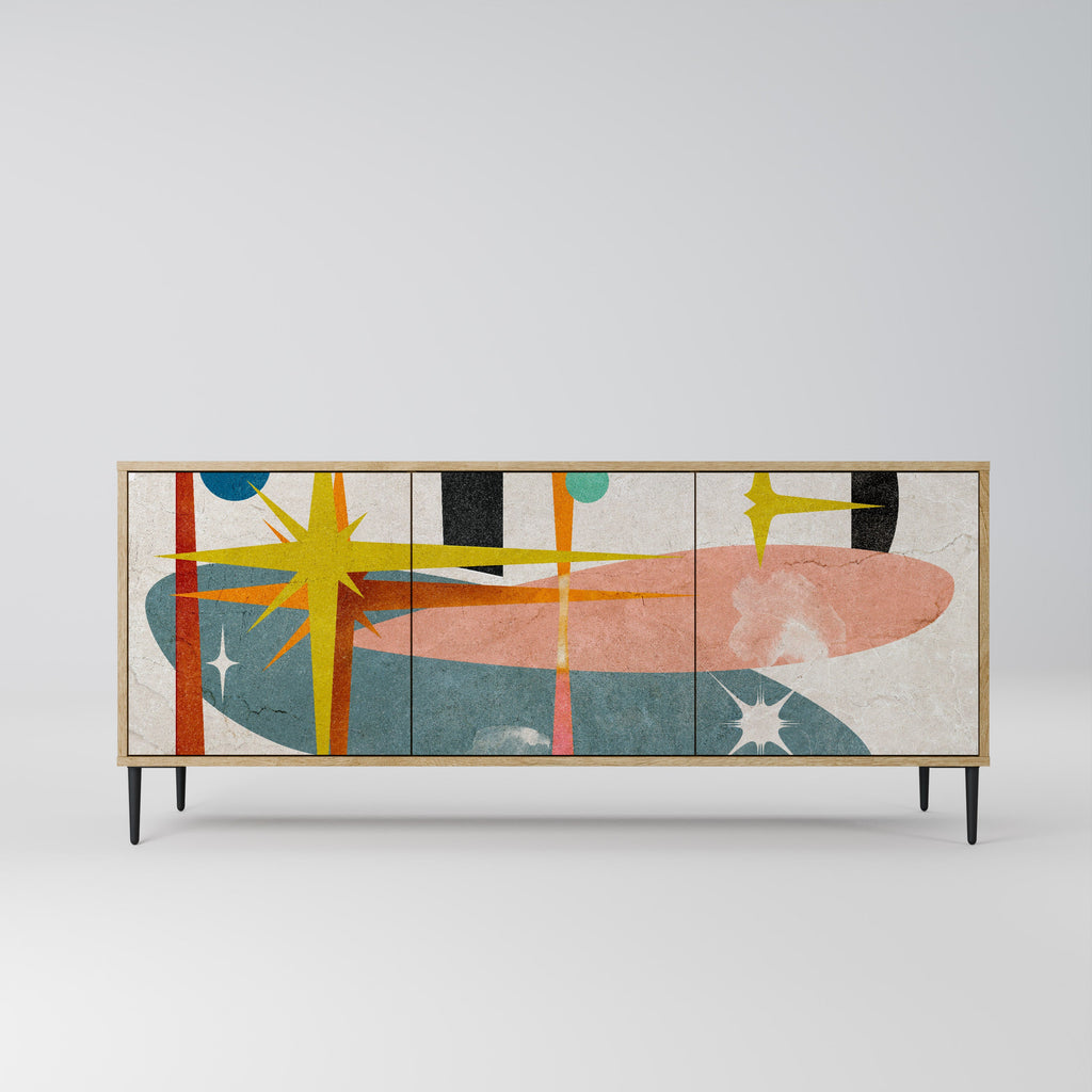 INTERSTELLAR VIBES 3-Door Sideboard in Oak Effect