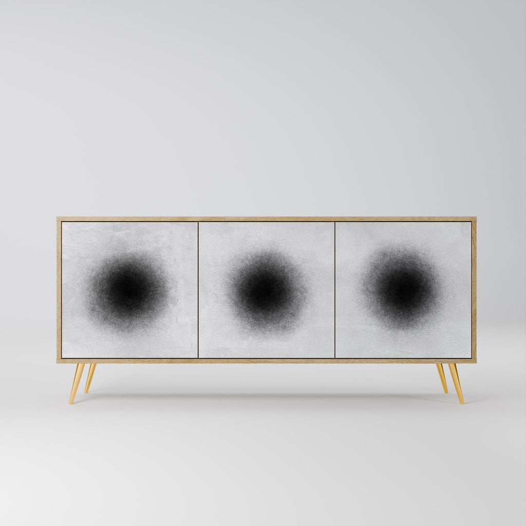 BLACK HOLE 3-Door Sideboard in Oak Effect