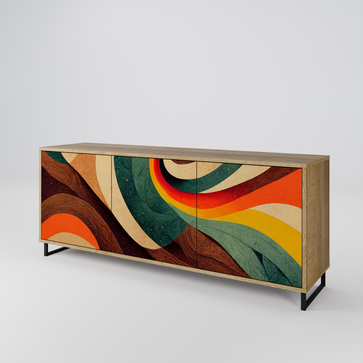 COLORFUL STRANDS 3-Door Sideboard
