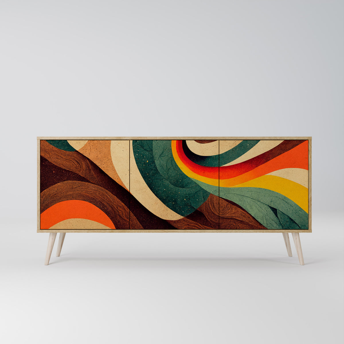 COLORFUL STRANDS 3-Door Sideboard