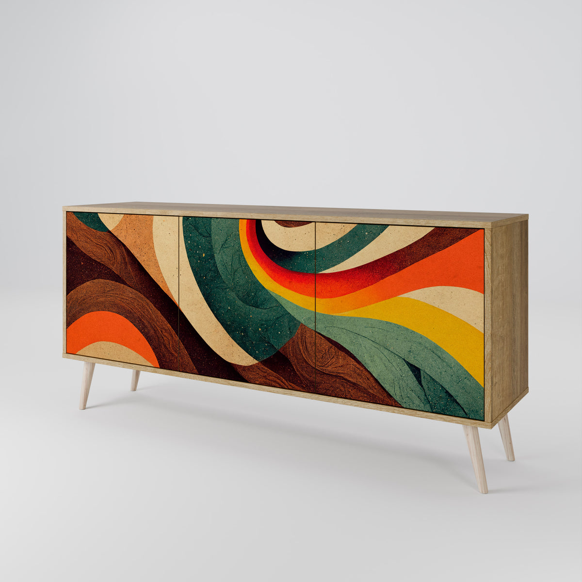 COLORFUL STRANDS 3-Door Sideboard