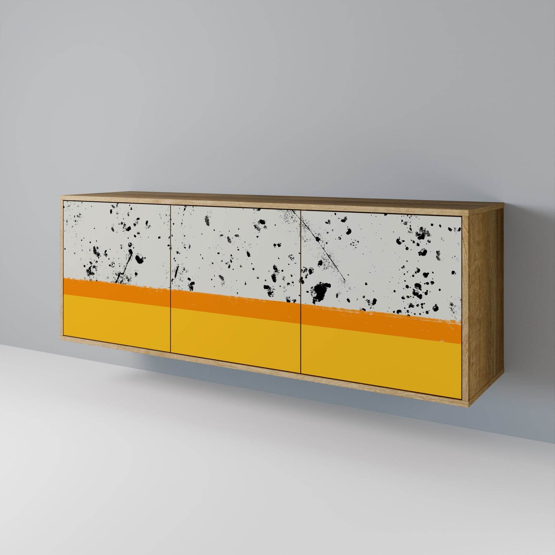 Buffet 3 portes DYED BY ORANGE effet chêne