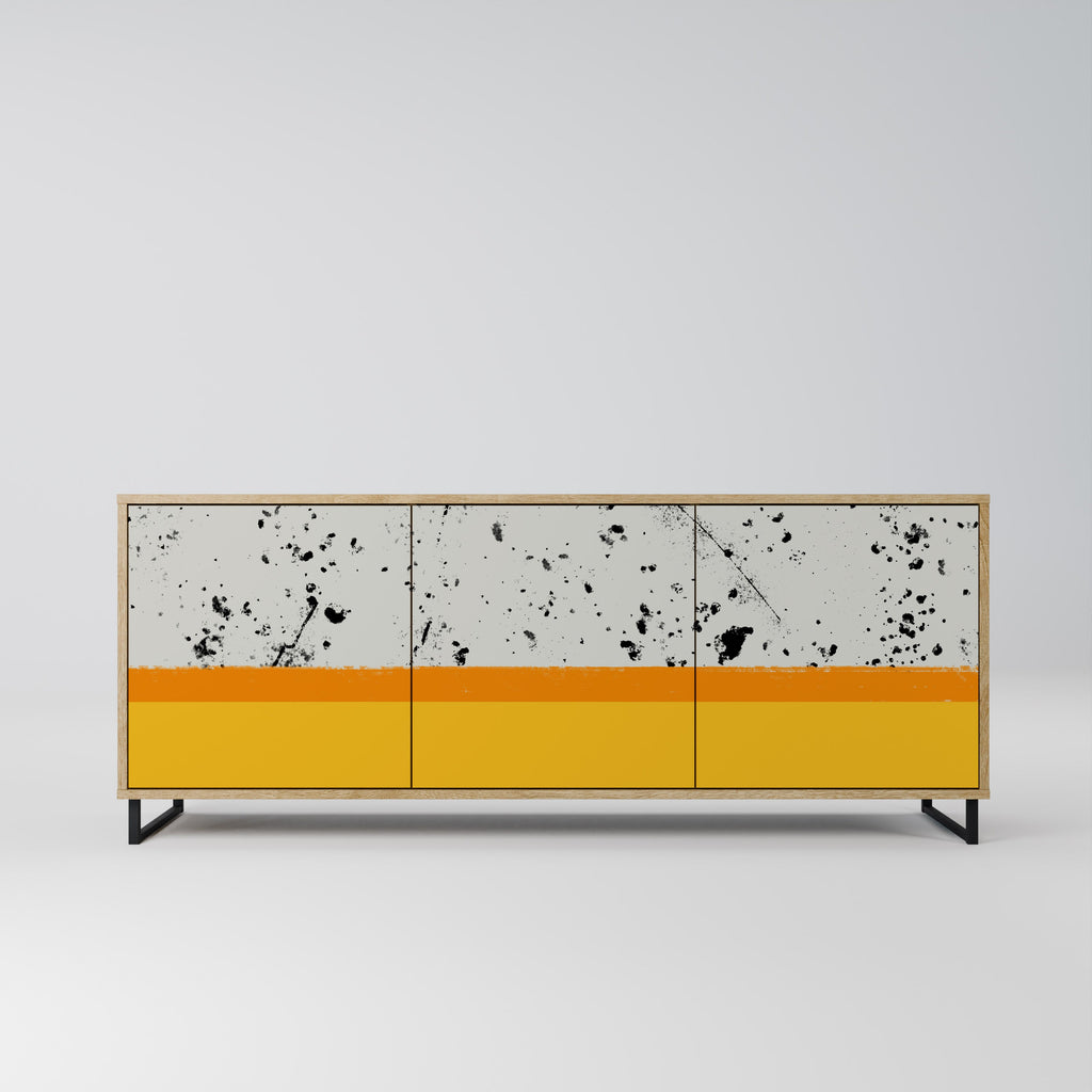 Buffet 3 portes DYED BY ORANGE effet chêne