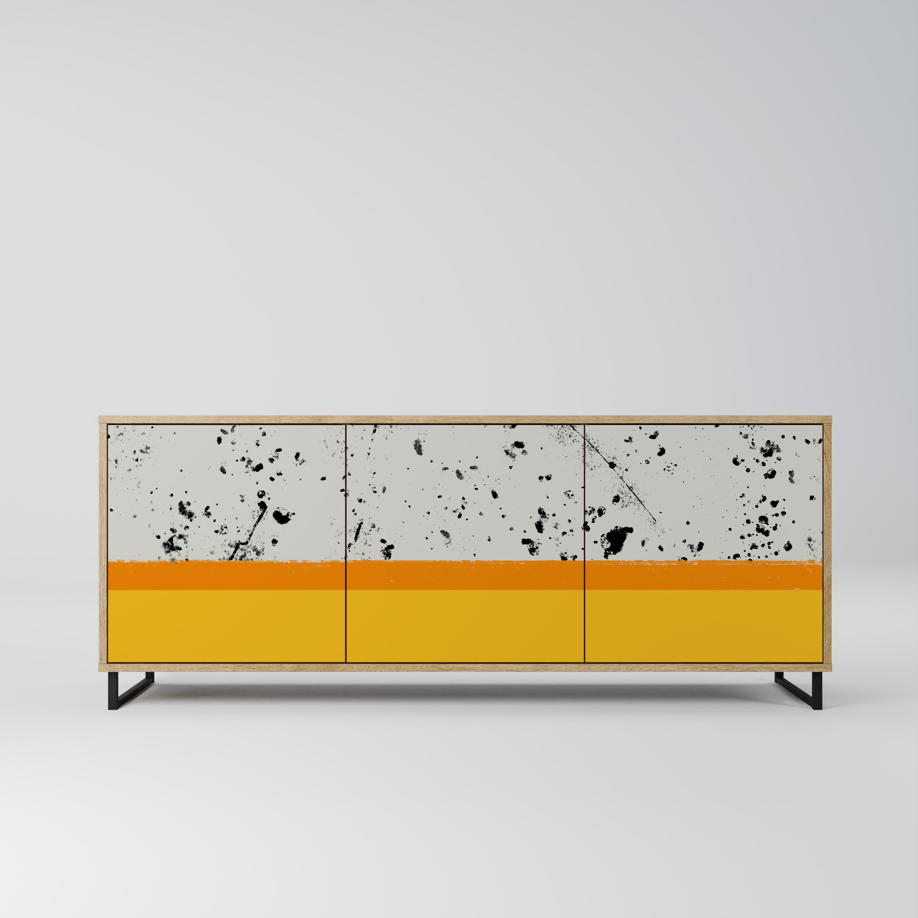 Buffet 3 portes DYED BY ORANGE effet chêne