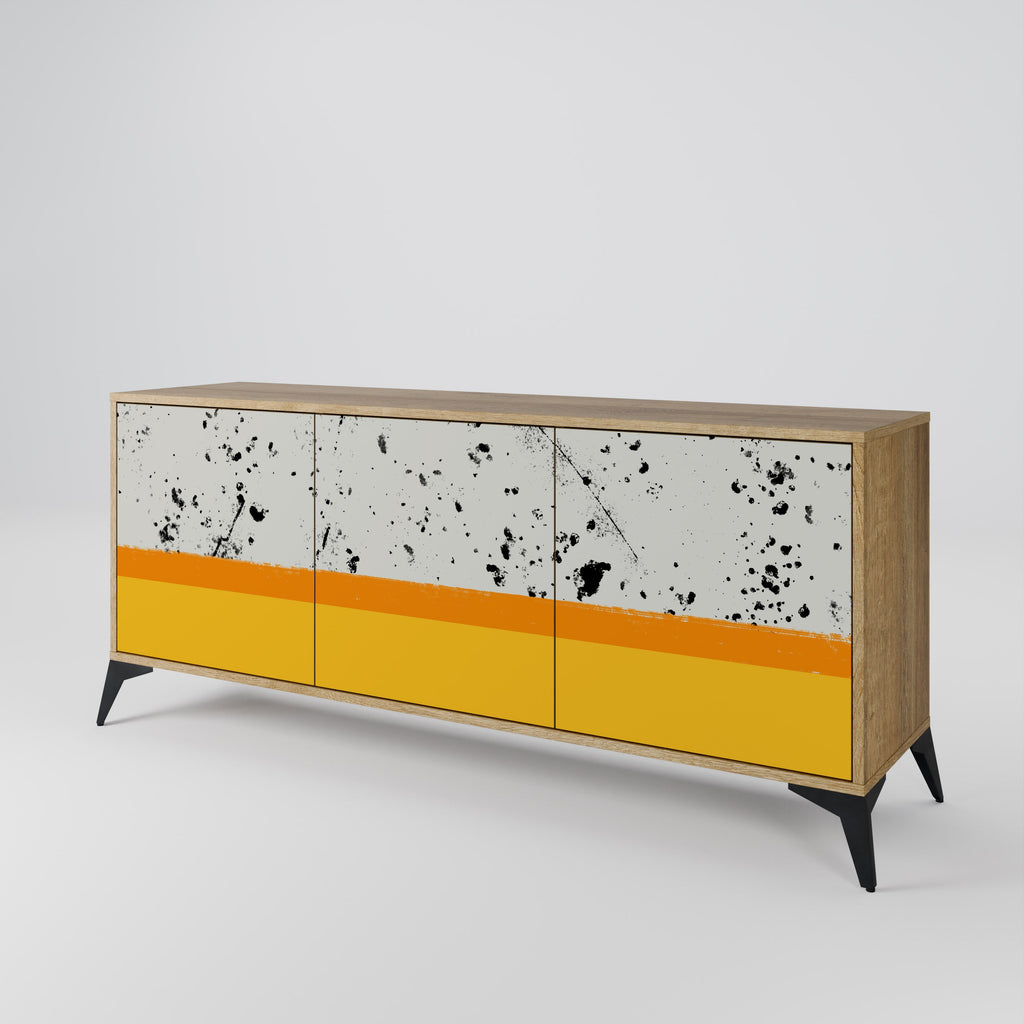 Buffet 3 portes DYED BY ORANGE effet chêne
