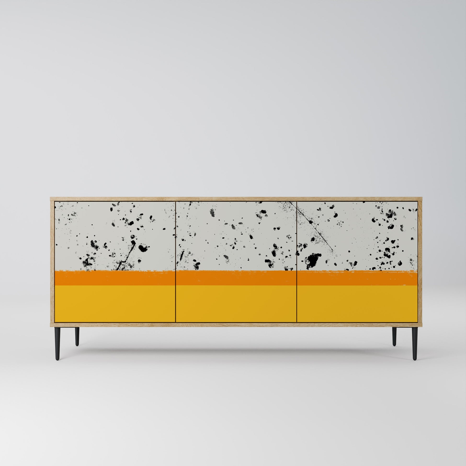 Buffet 3 portes DYED BY ORANGE effet chêne