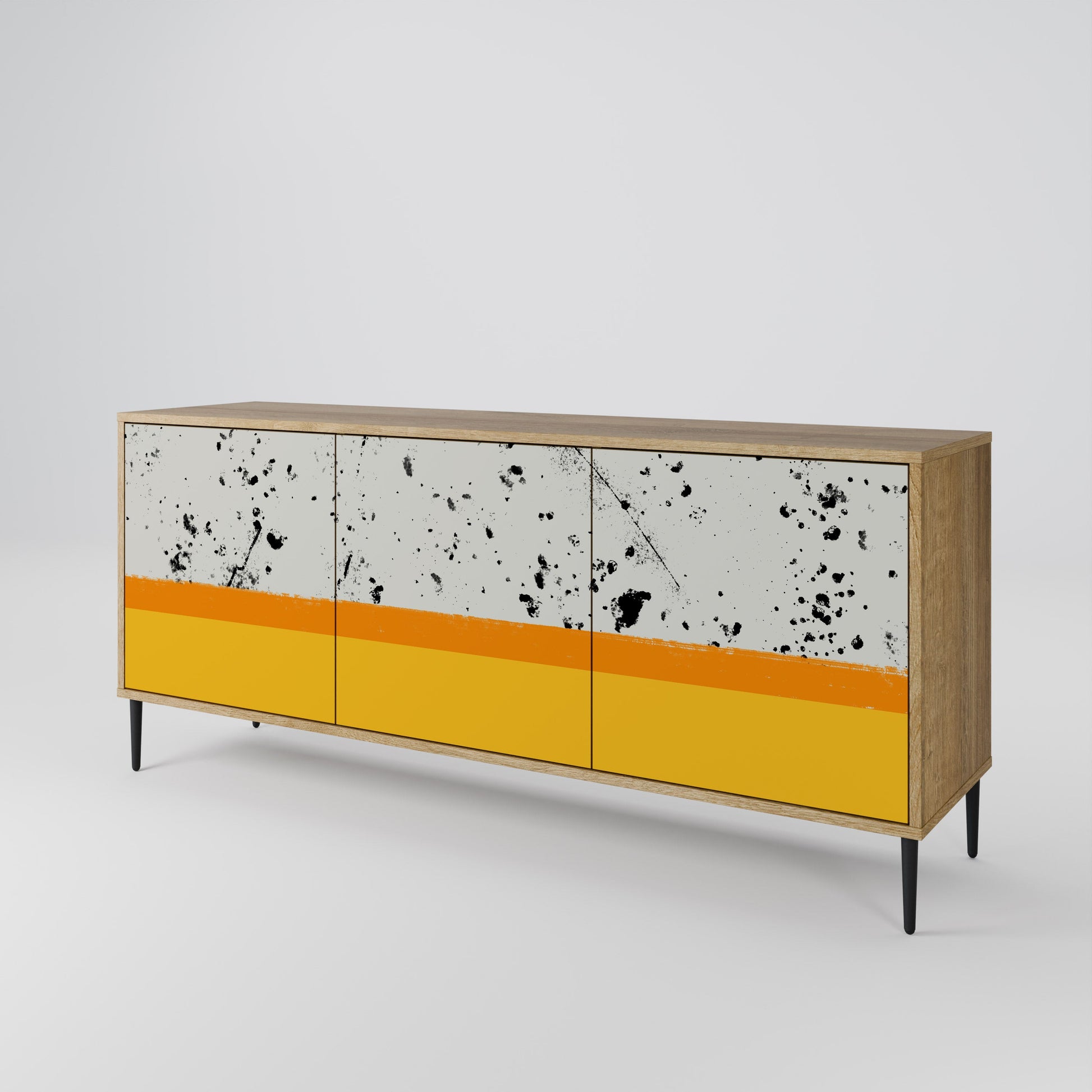 Buffet 3 portes DYED BY ORANGE effet chêne
