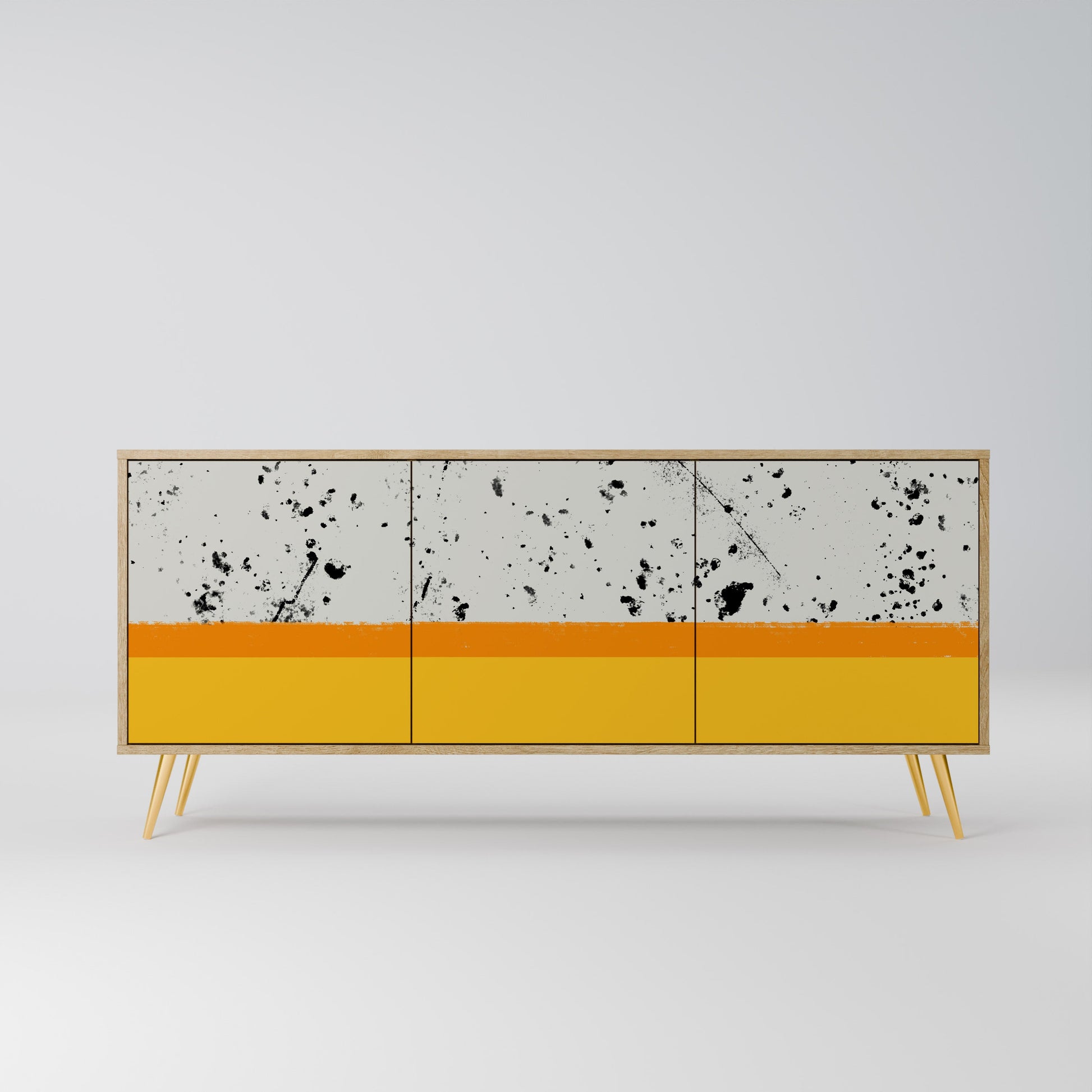 Buffet 3 portes DYED BY ORANGE effet chêne