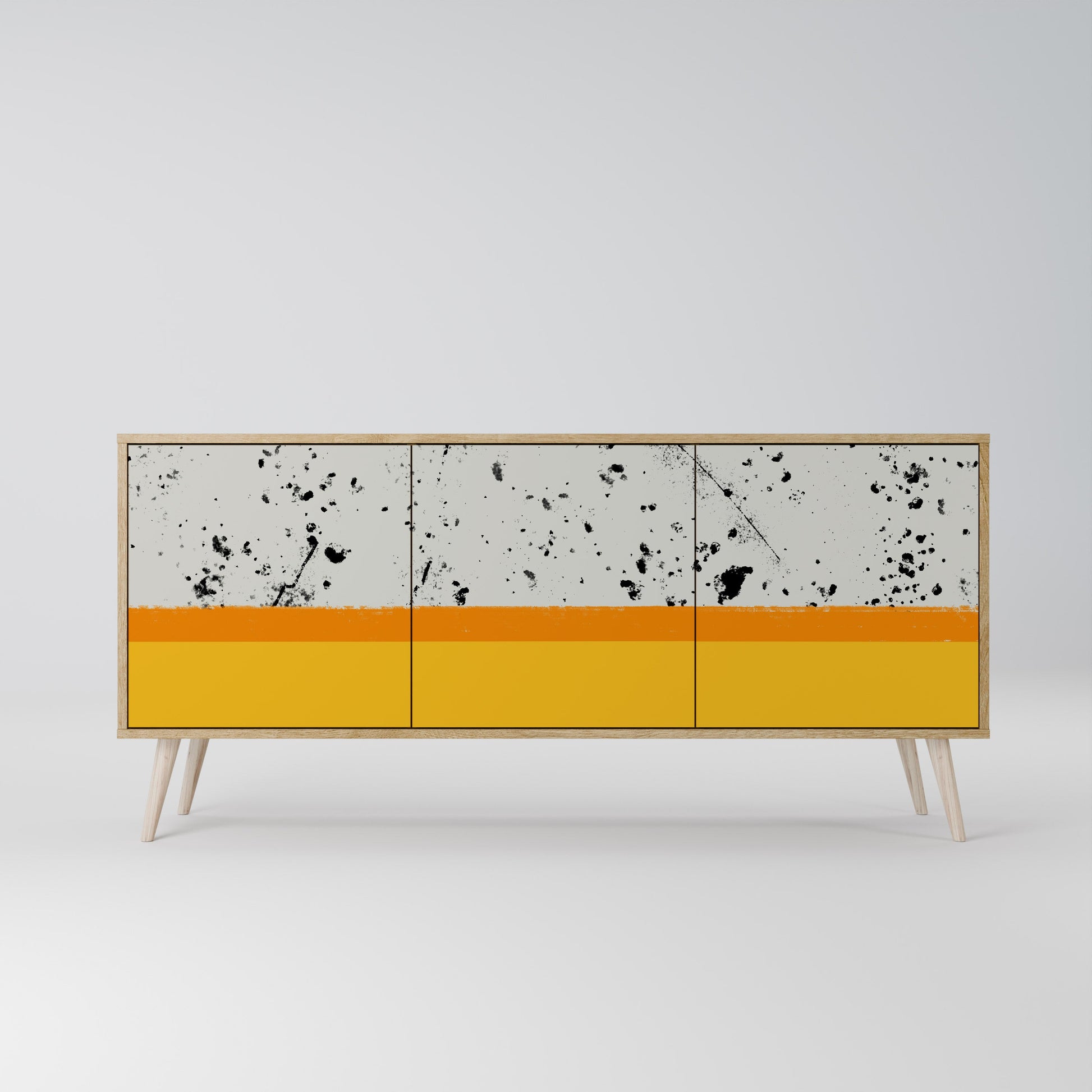 Buffet 3 portes DYED BY ORANGE effet chêne
