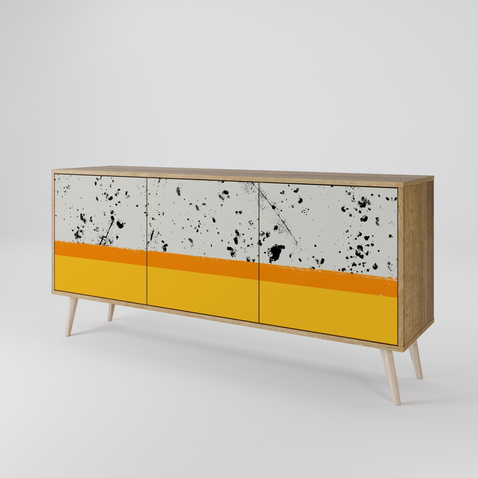Buffet 3 portes DYED BY ORANGE effet chêne