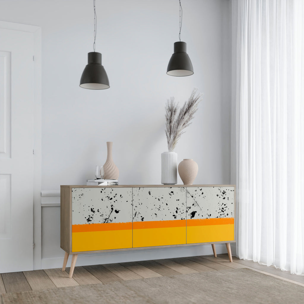 Buffet 3 portes DYED BY ORANGE effet chêne