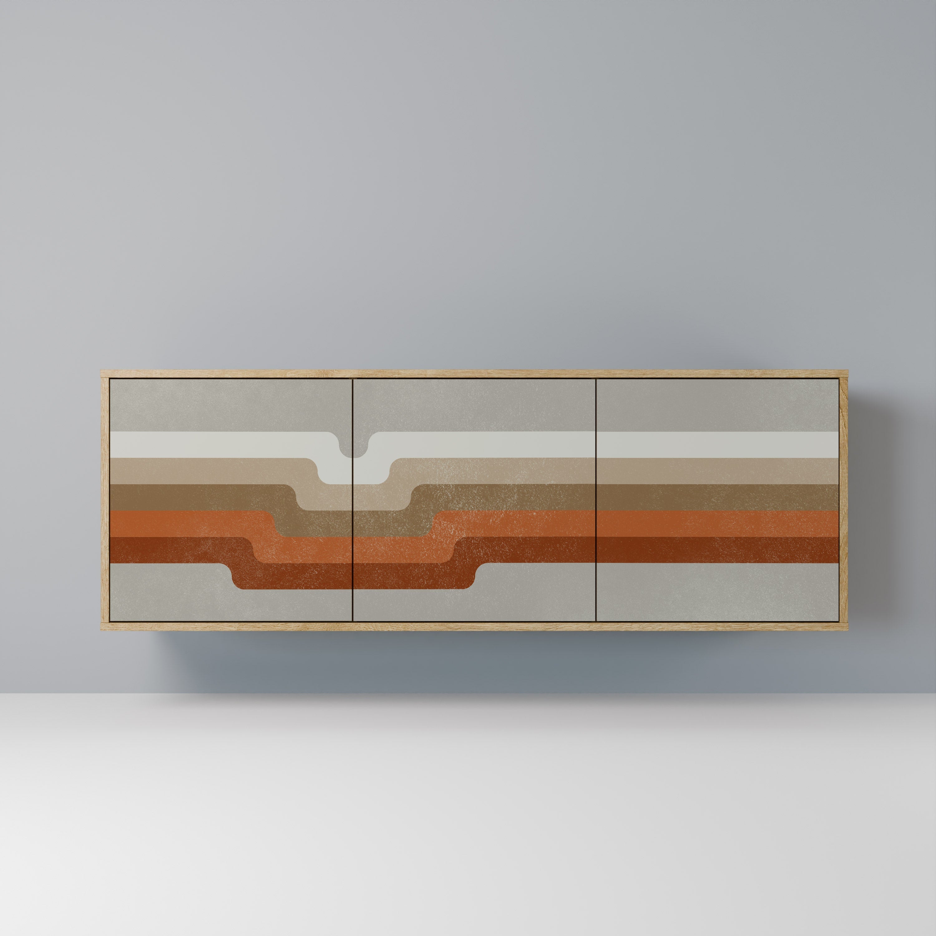 Buffet 3 portes effet chêne PECULIAR TRAIL