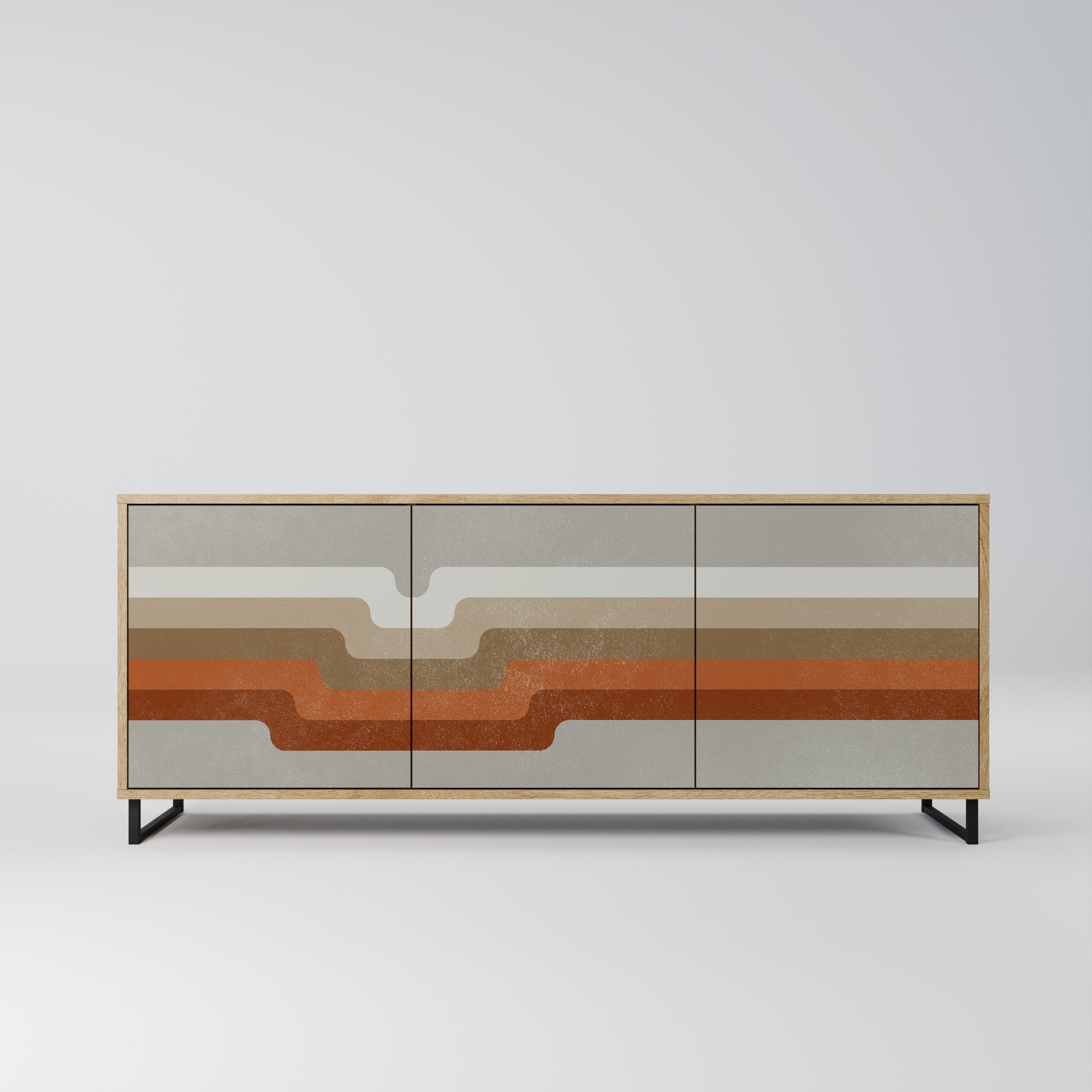 Buffet 3 portes effet chêne PECULIAR TRAIL