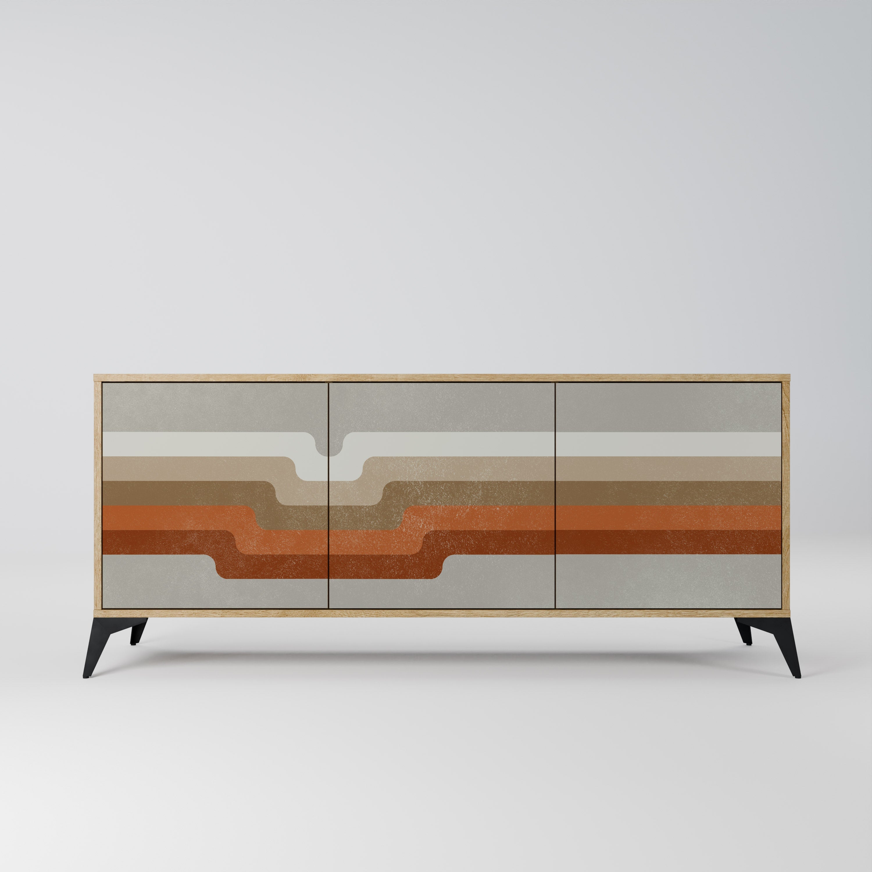 Buffet 3 portes effet chêne PECULIAR TRAIL