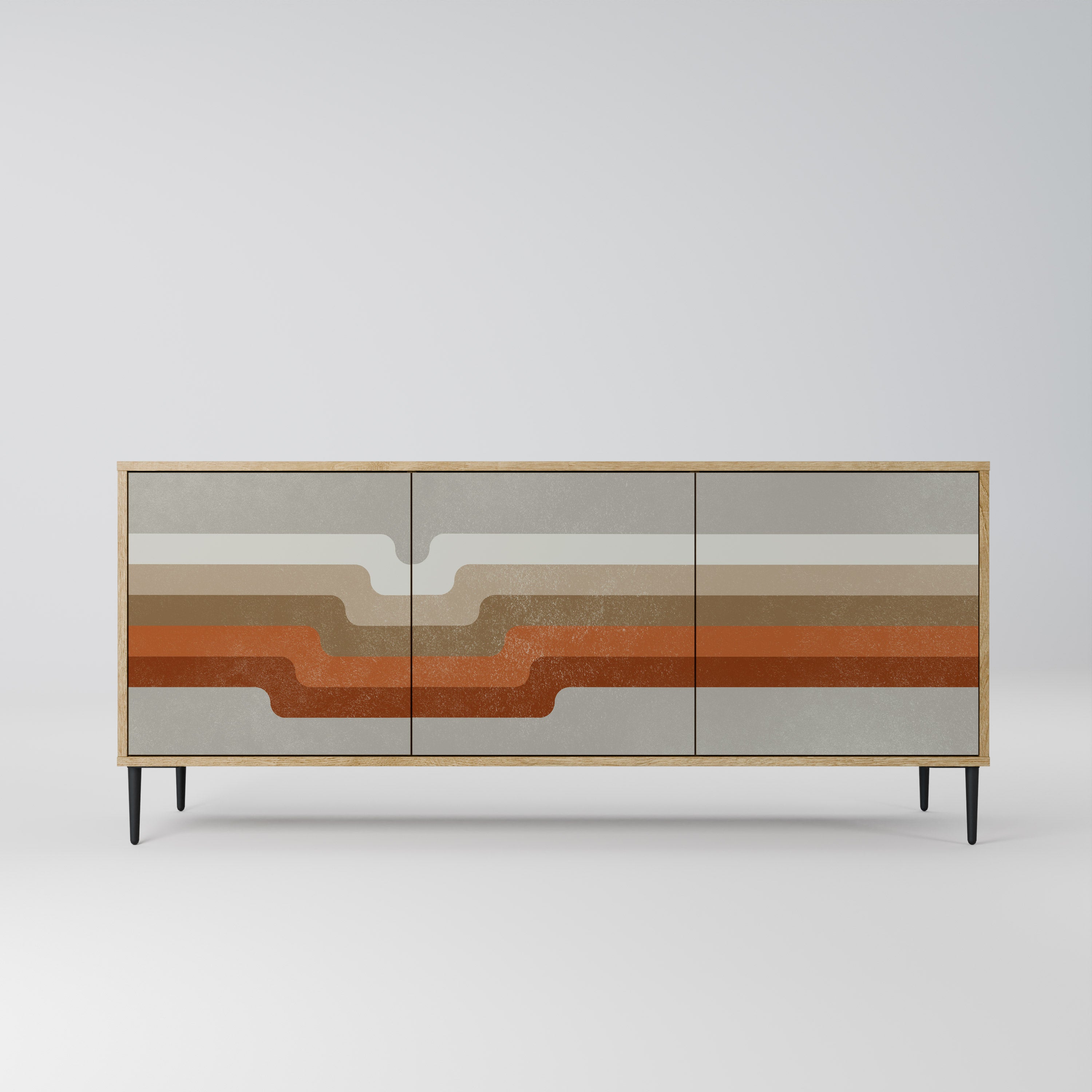 Buffet 3 portes effet chêne PECULIAR TRAIL