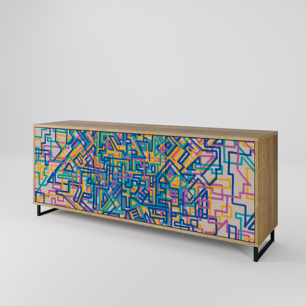 MEMORIES MAP 3-Door Sideboard