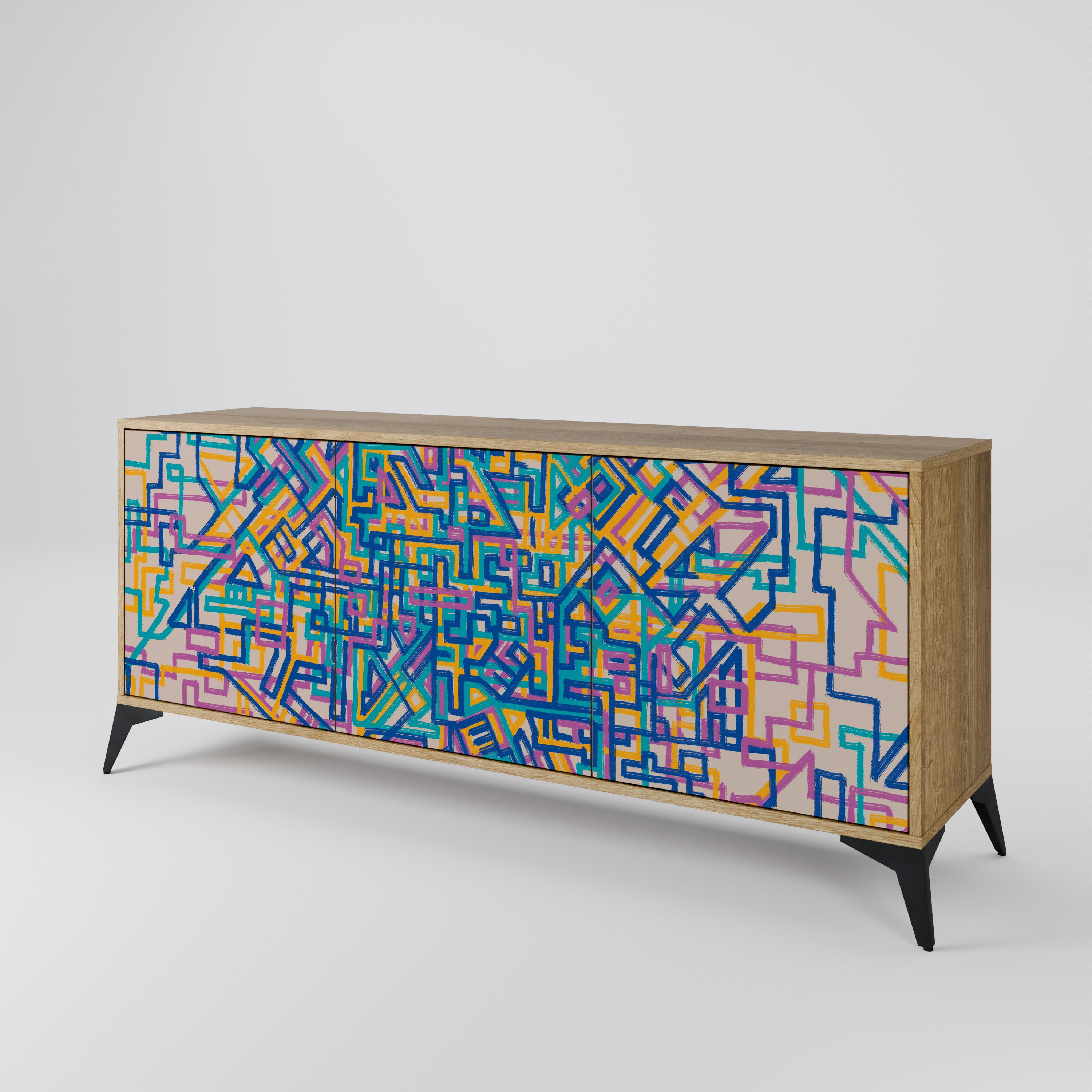 MEMORIES MAP 3-Door Sideboard