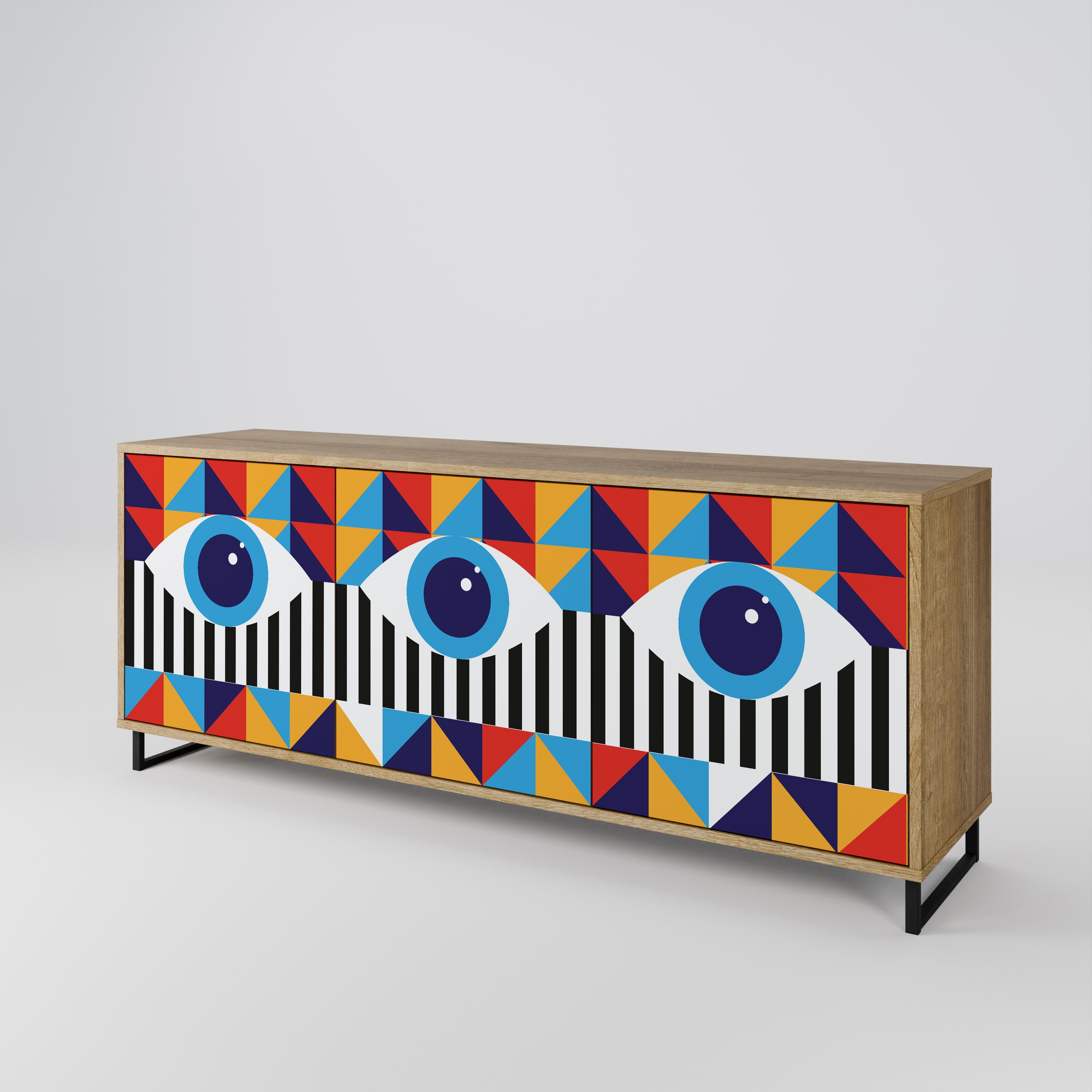 ABSTRACTION AND GEOMETRY 3-Door Sideboard