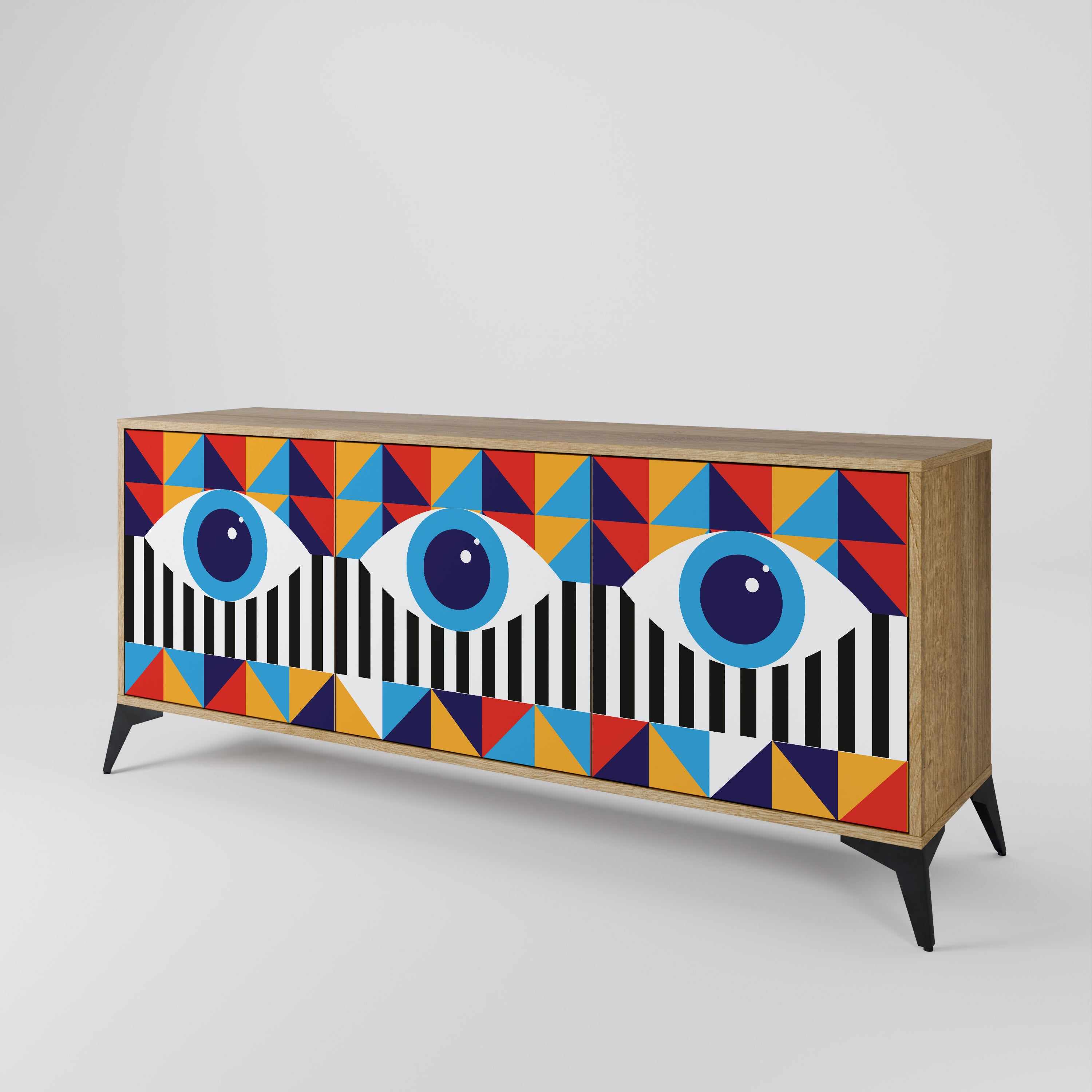 ABSTRACTION AND GEOMETRY 3-Door Sideboard