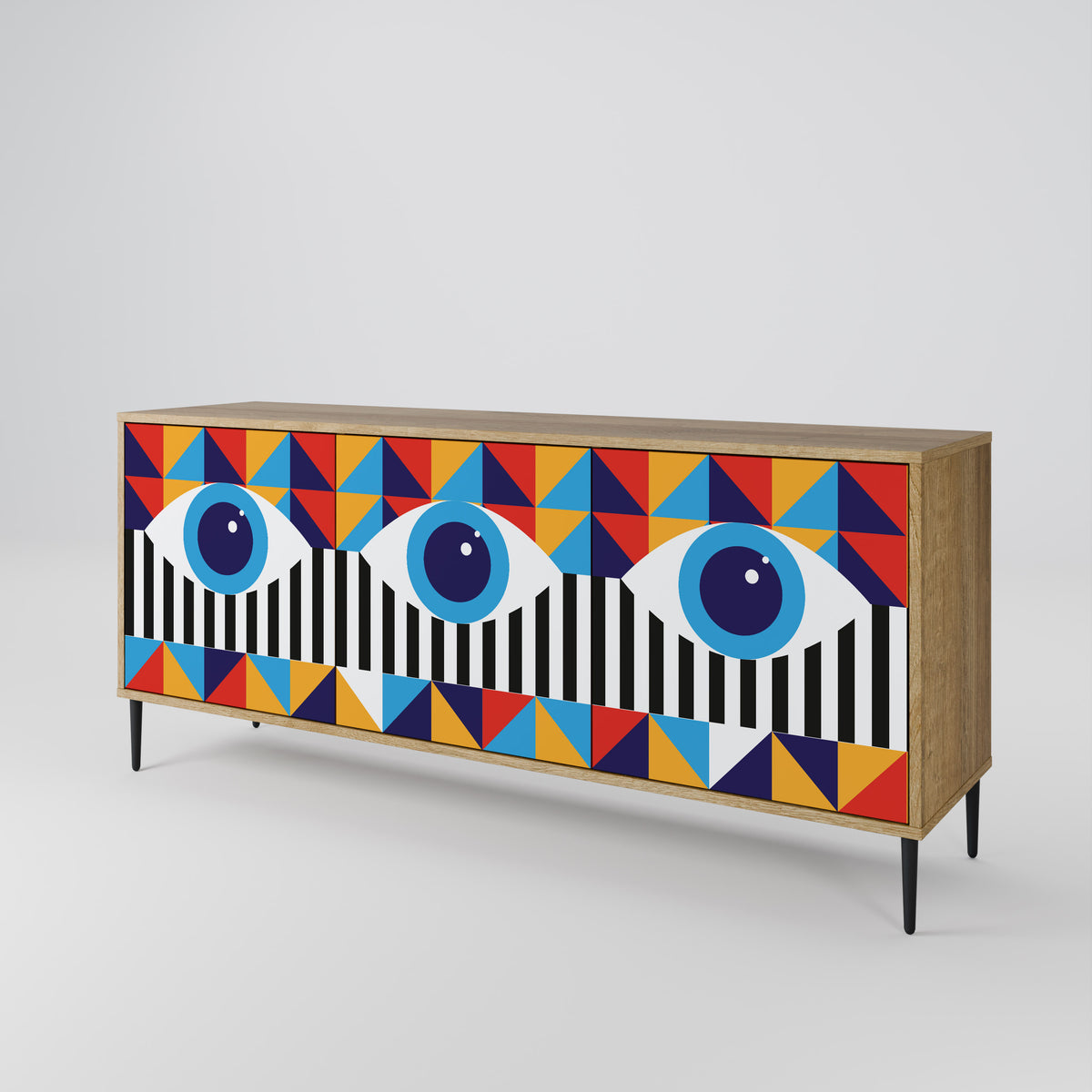 ABSTRACTION AND GEOMETRY 3-Door Sideboard