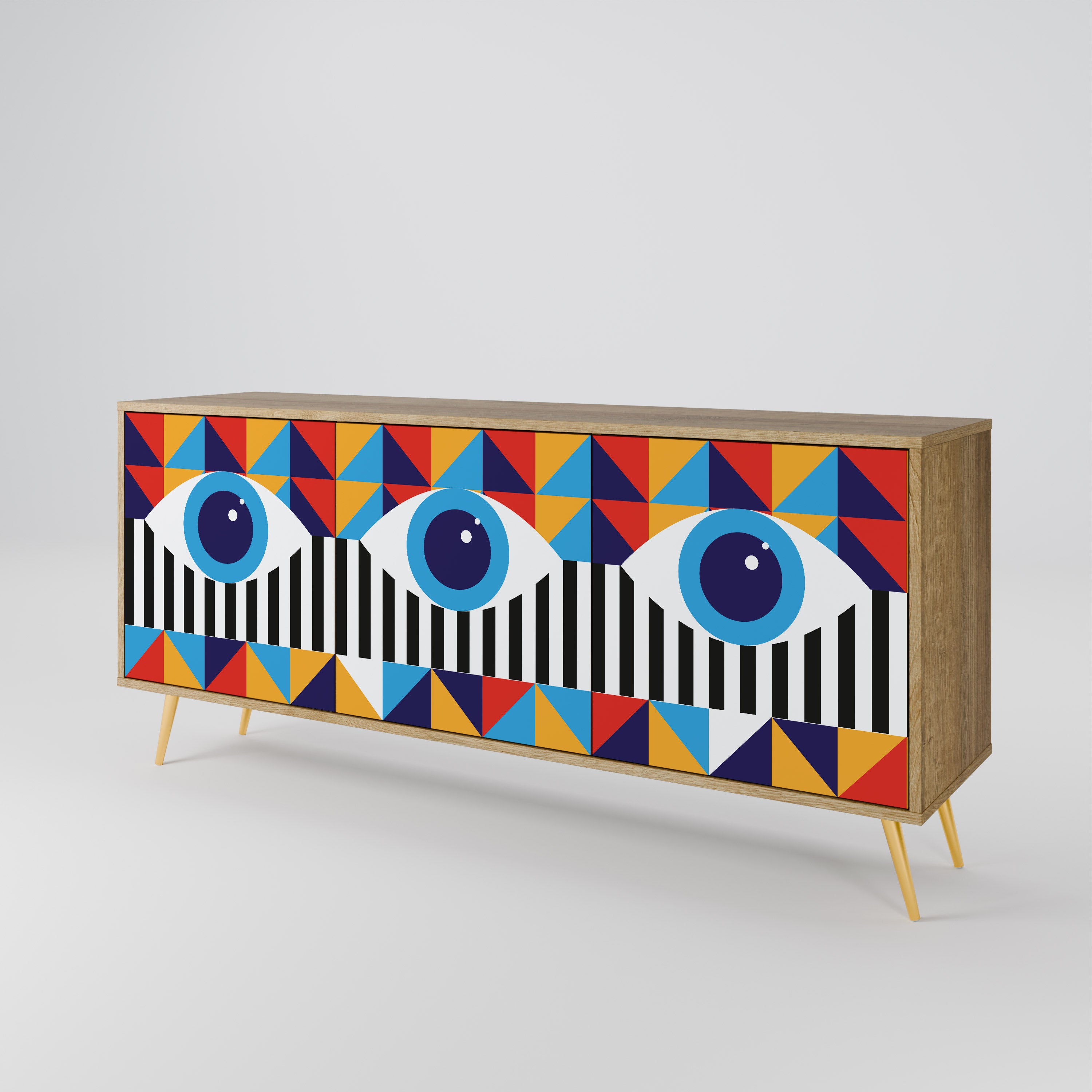 ABSTRACTION AND GEOMETRY 3-Door Sideboard