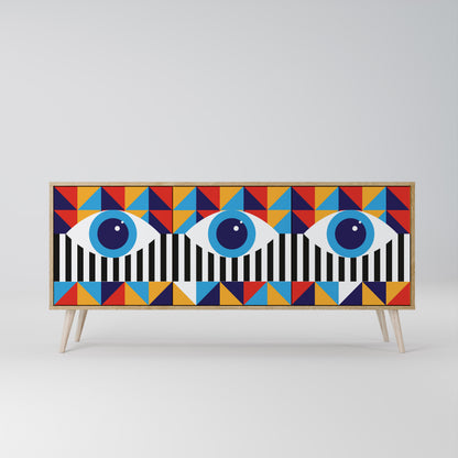 ABSTRACTION AND GEOMETRY 3-Door Sideboard