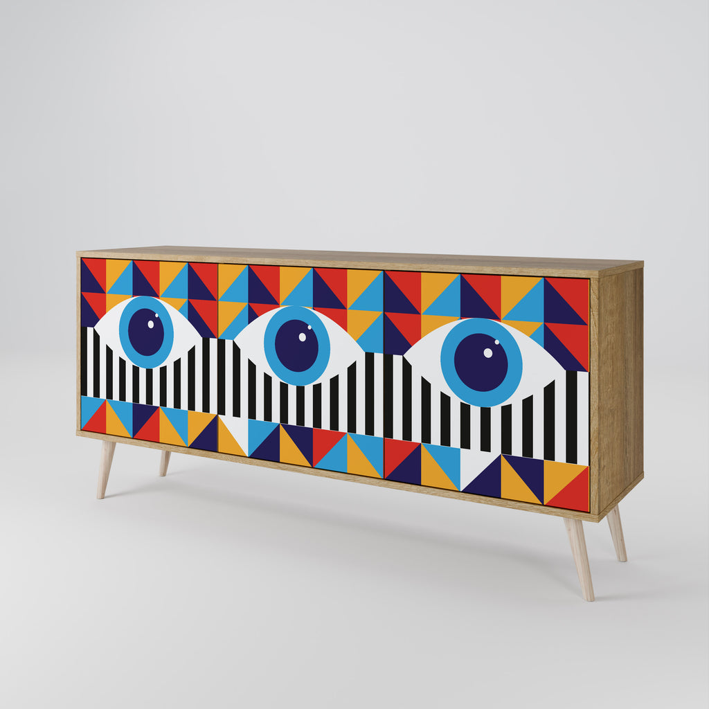 ABSTRACTION AND GEOMETRY 3-Door Sideboard