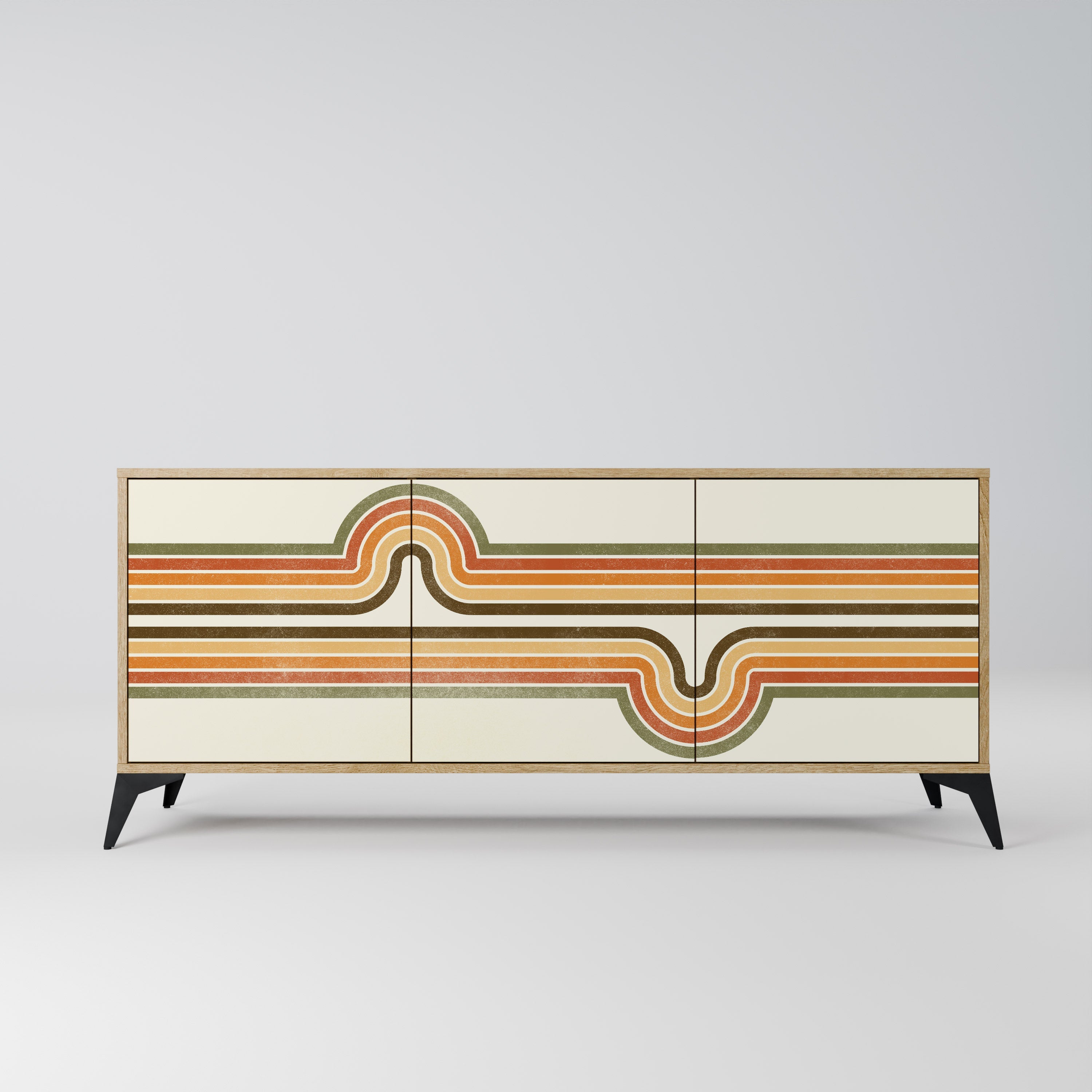 Buffet 3 portes STREAM EXCEPTIONNEL effet chêne