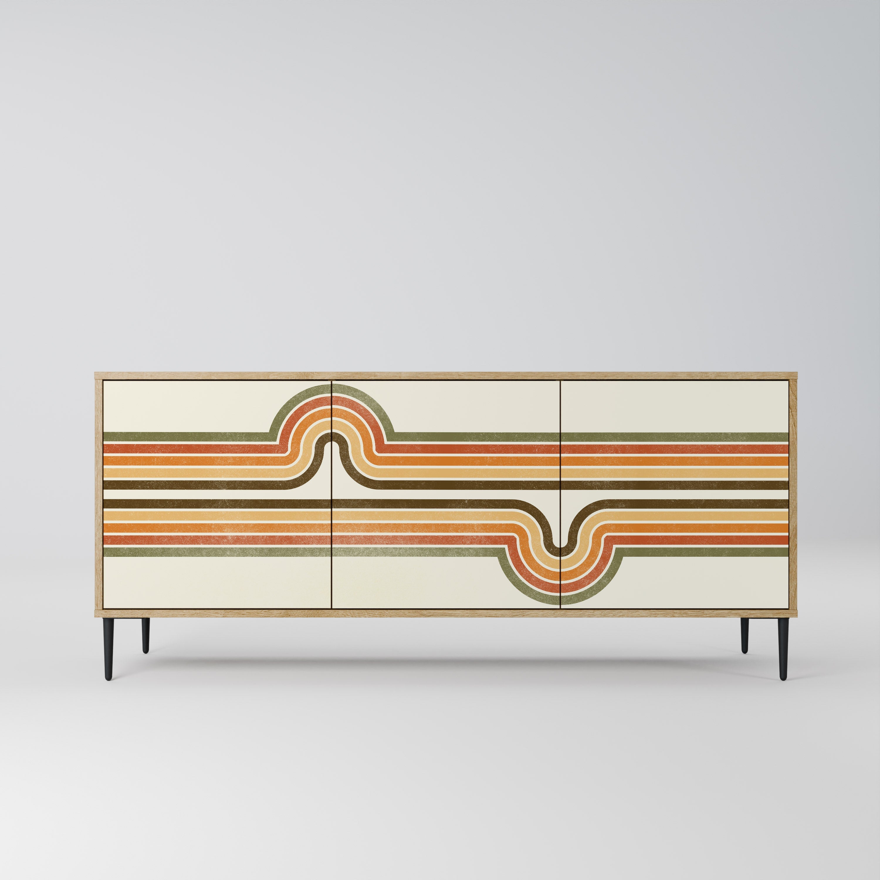 Buffet 3 portes STREAM EXCEPTIONNEL effet chêne