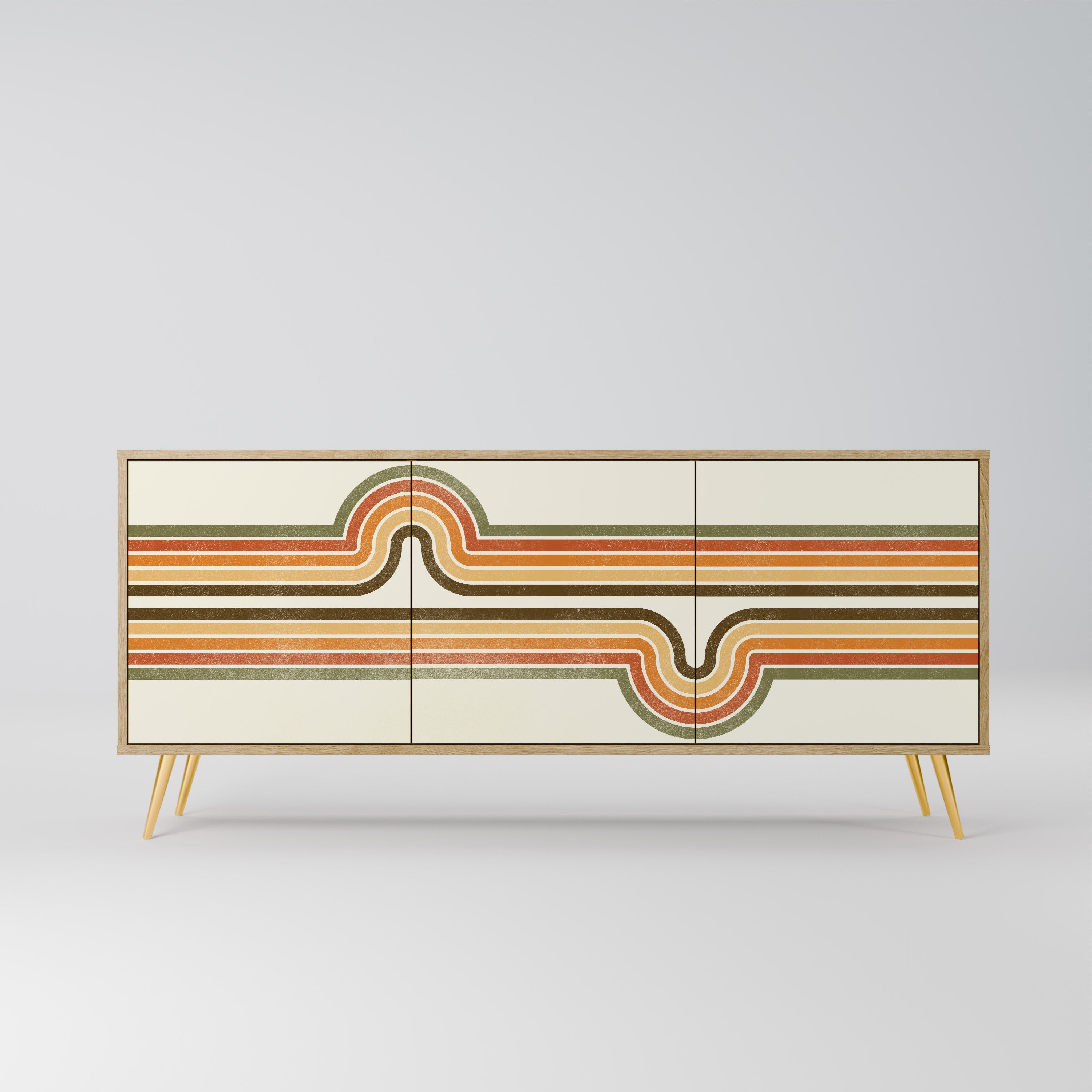 Buffet 3 portes STREAM EXCEPTIONNEL effet chêne